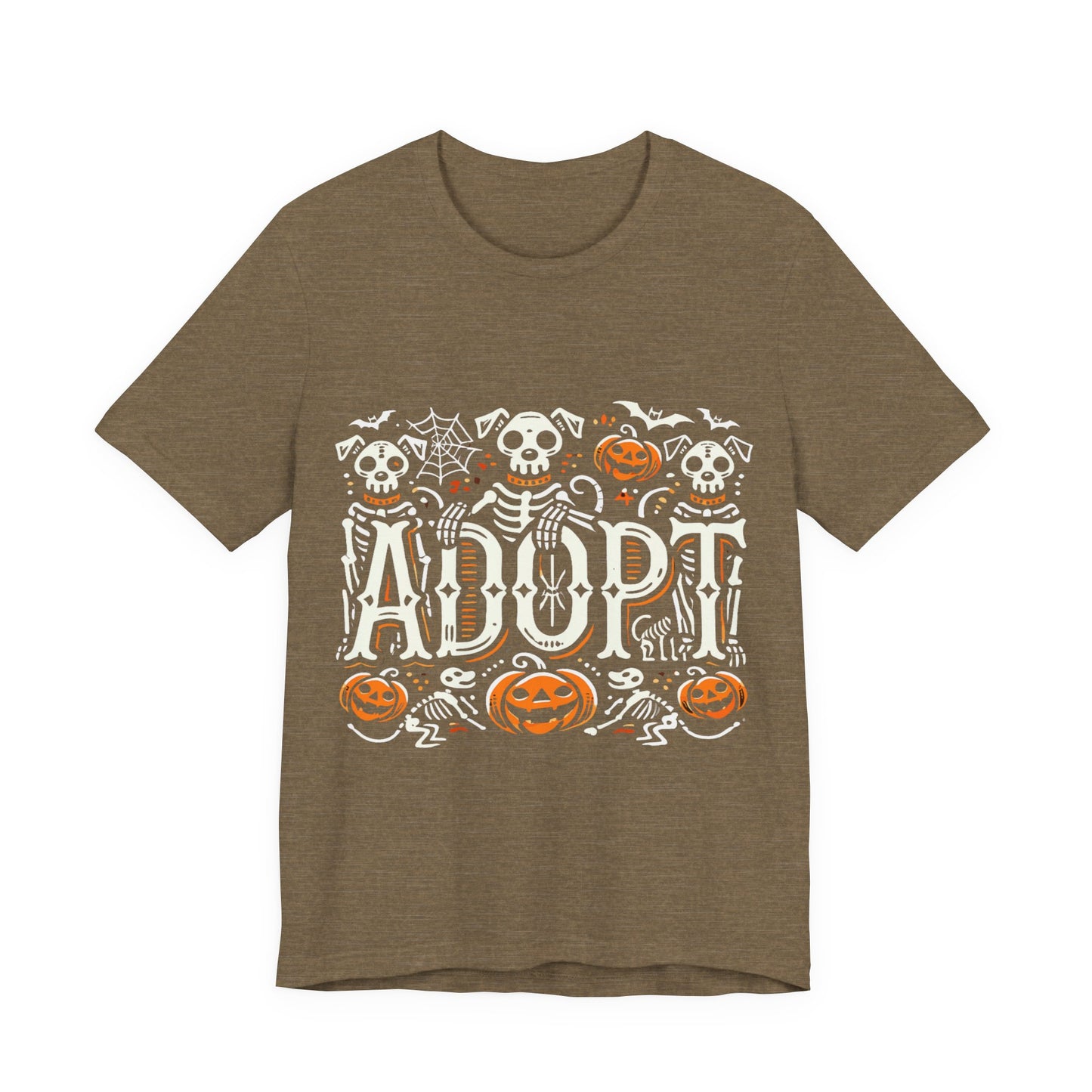 Pumpkin-Themed Adoption Awareness Tee, Perfect for Halloween, Dog Lovers, Pet Advocates, Animal Rescue Fundraisers, Fall Celebrations