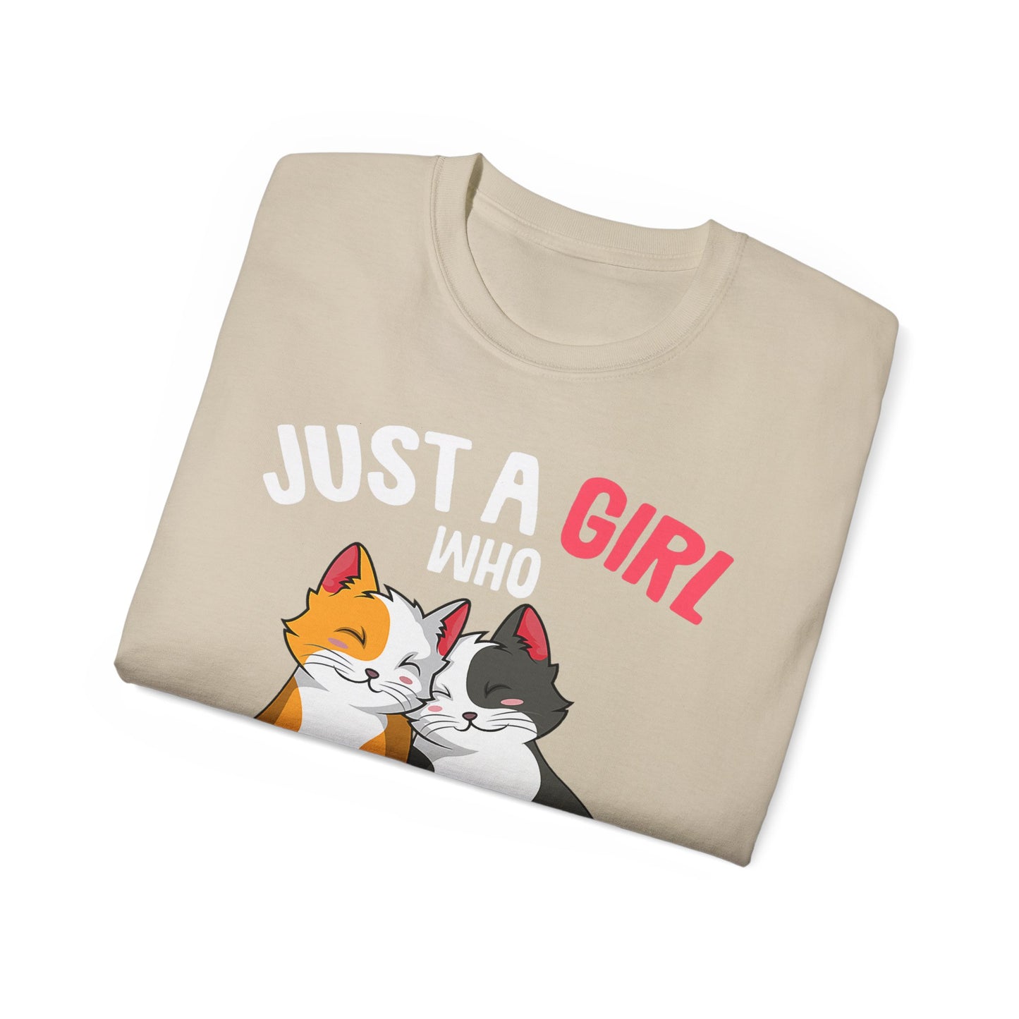Cute Cat Girls Unisex Tee, Perfect for Cat Lovers, Gift for Her, Birthday Shirt, Animal Lover Tee