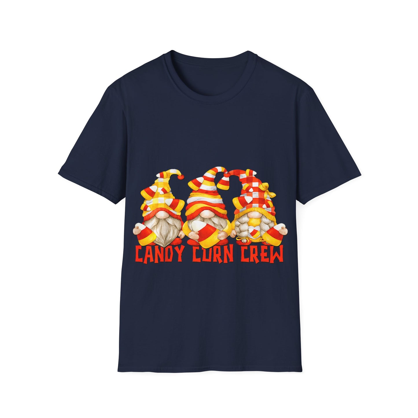 Candy Corn Crew Unisex T-Shirt - Fall Fashion, Halloween Apparel, Thanksgiving Gatherings, Cozy Comfort, Seasonal Style