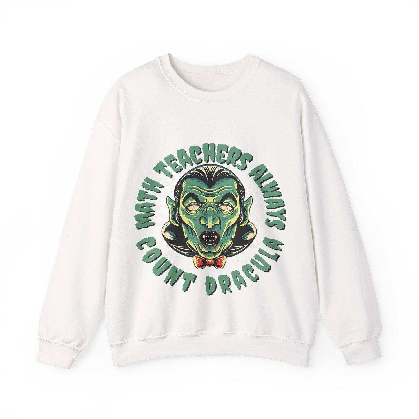 Halloween Count Dracula Sweatshirt, Unisex Crewneck for Teachers, Spooky Gift Idea, Fall Fashion, Halloween Costume