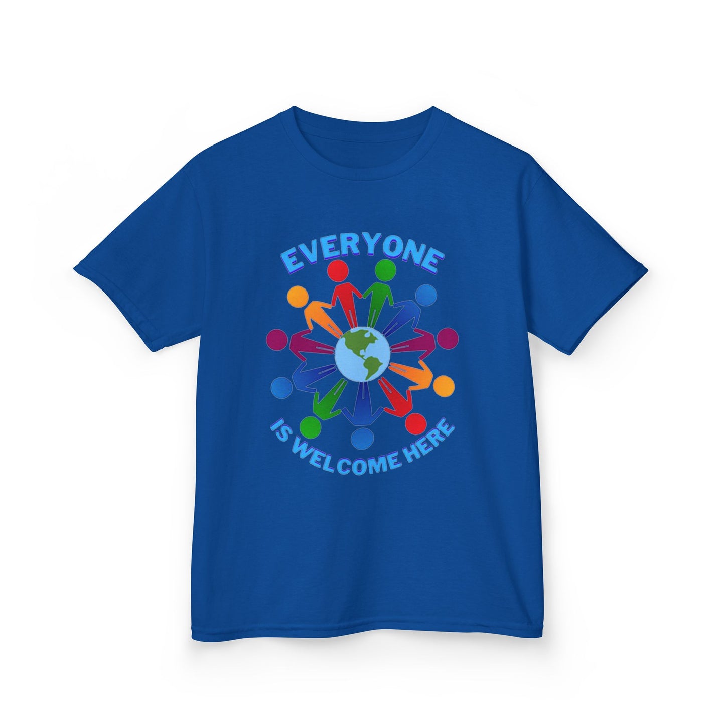 Inclusive Kids Tee - Everyone is Welcome Here, Rainbow T-Shirt, Kids Equality Wear, Unity Apparel, Diversity Gift, Positive Message Top