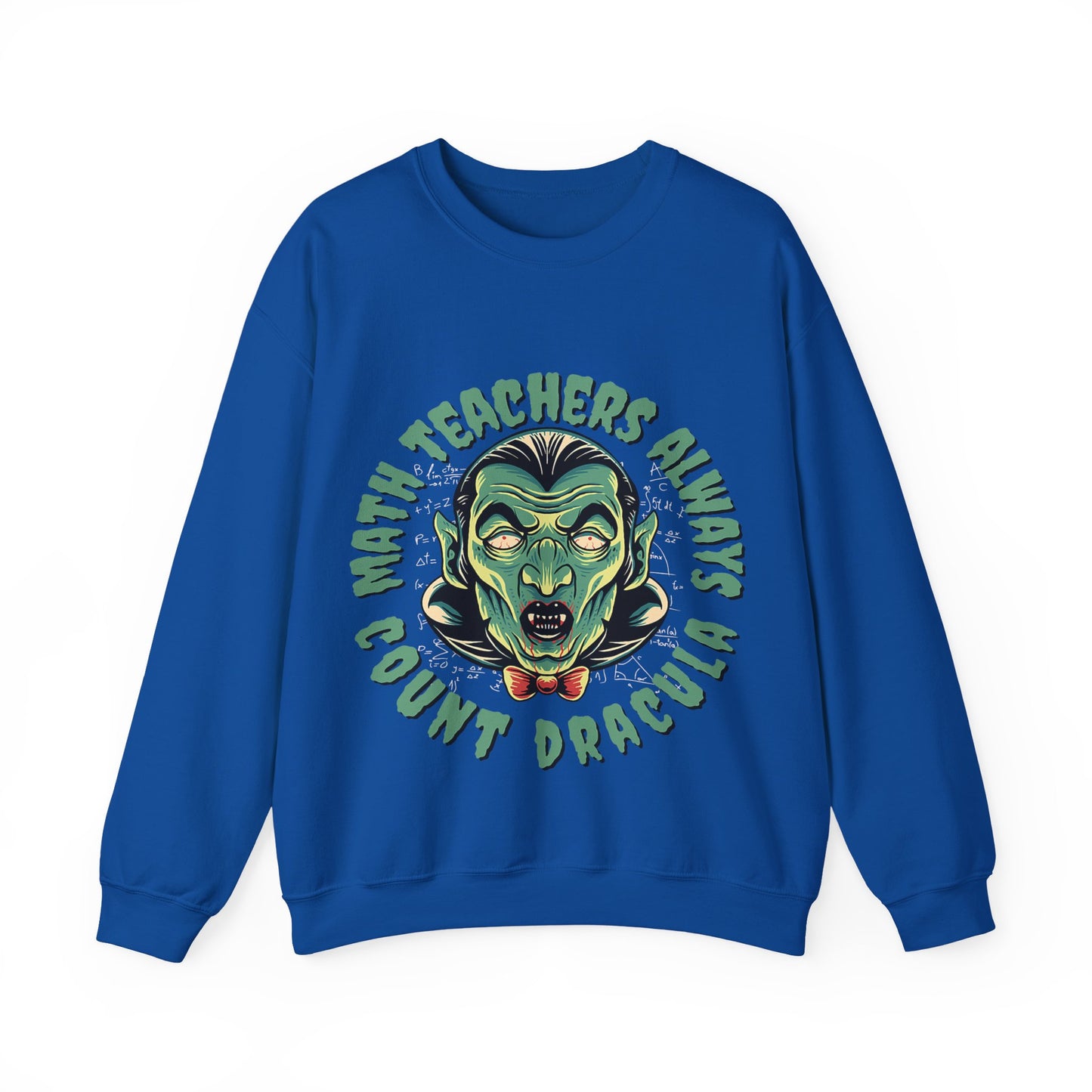 Halloween Count Dracula Sweatshirt, Unisex Crewneck for Teachers, Spooky Gift Idea, Fall Fashion, Halloween Costume