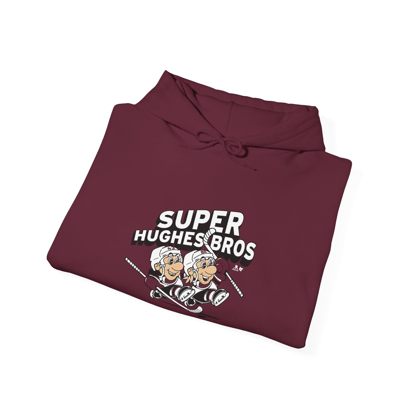 Super Hughes Bros Hoodie, Cozy Unisex Sweatshirt for Gamers, Fun Gift for Birthdays and Holidays, Relaxed Casual Wear