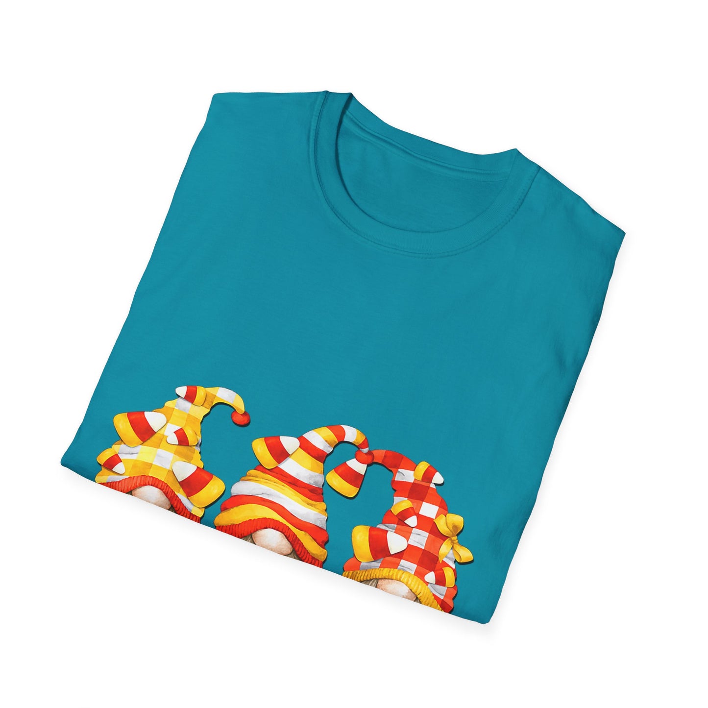 Candy Corn Crew Unisex T-Shirt - Fall Fashion, Halloween Apparel, Thanksgiving Gatherings, Cozy Comfort, Seasonal Style