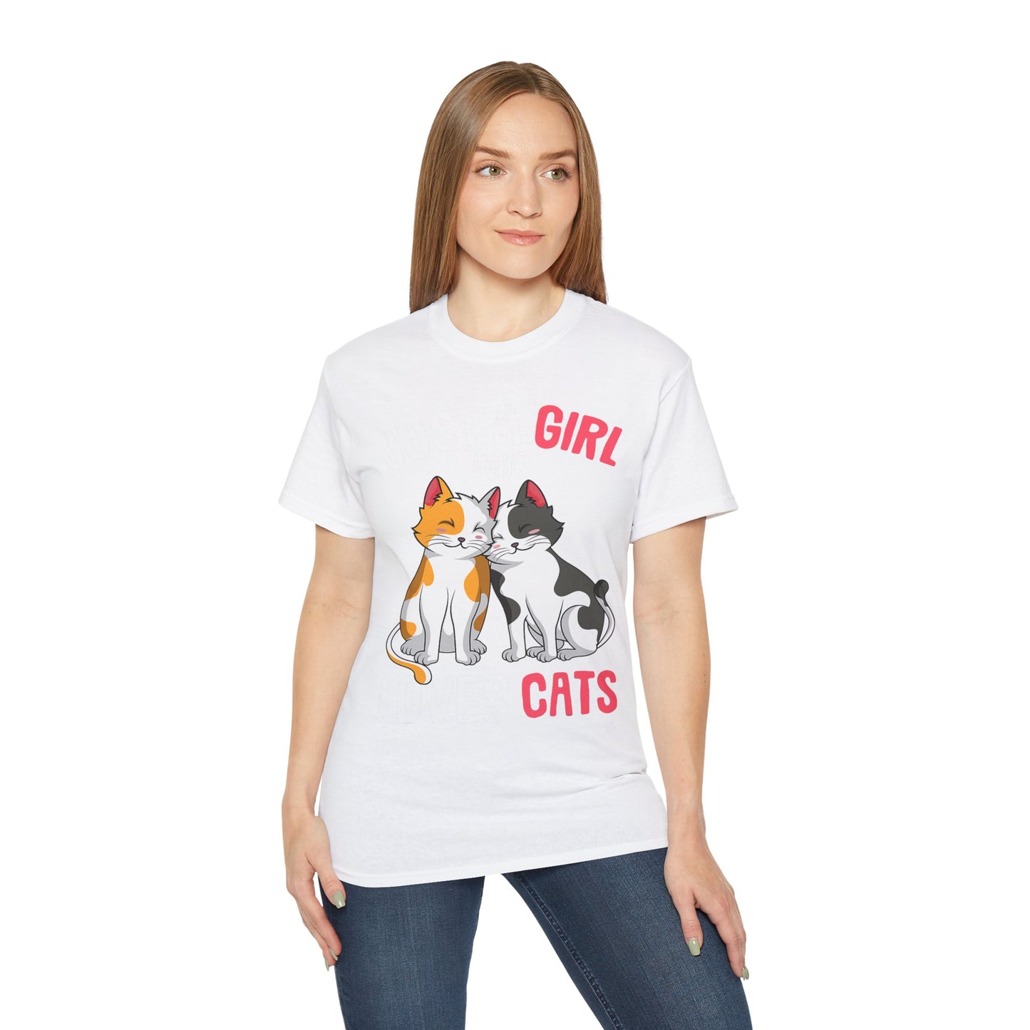 Cute Cat Girls Unisex Tee, Perfect for Cat Lovers, Gift for Her, Birthday Shirt, Animal Lover Tee