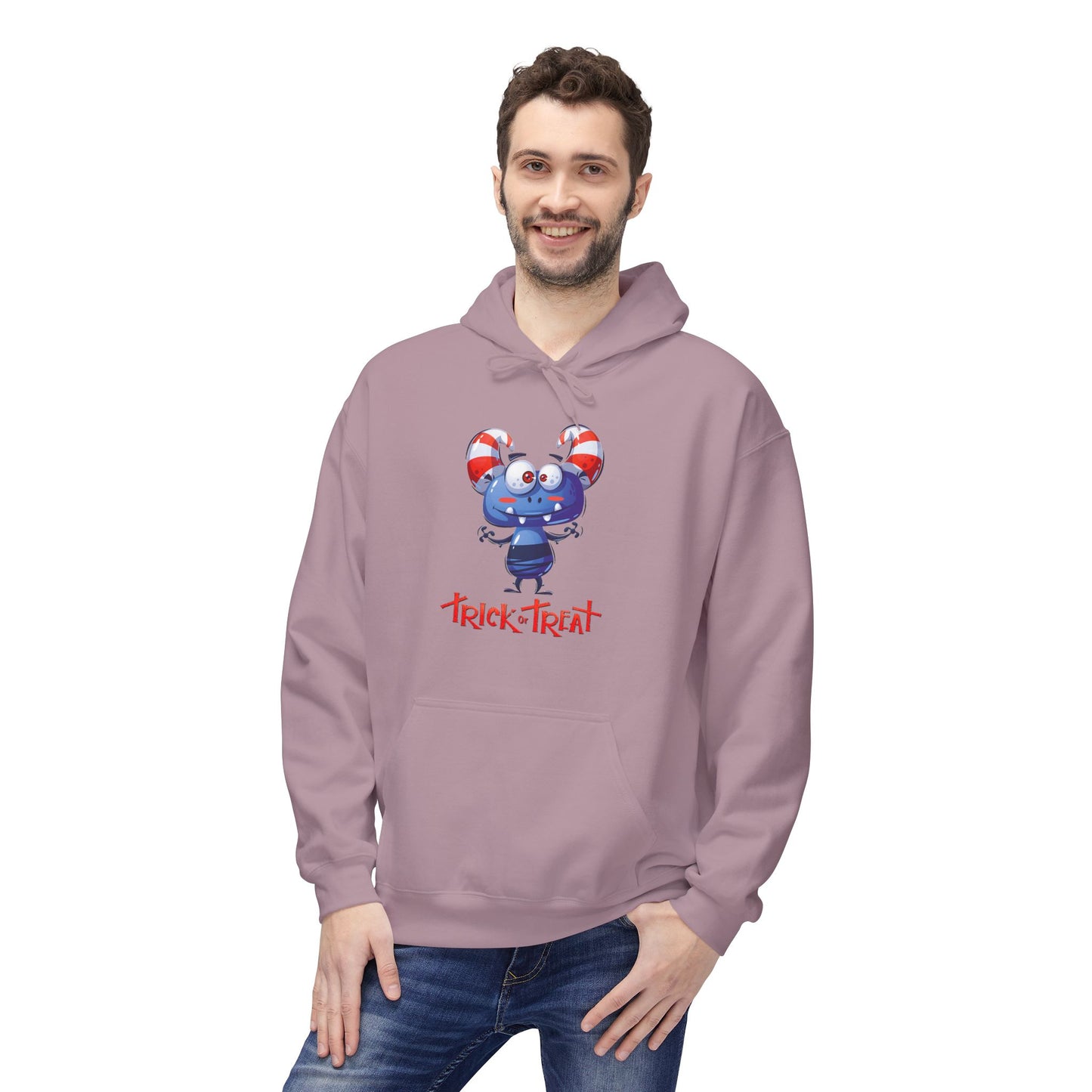 Halloween Trick or Treat Fleece Hoodie, Cozy Fall Sweatshirt, Perfect for Kids & Adults, Seasonal Wear, Halloween Costume Addition, [...]