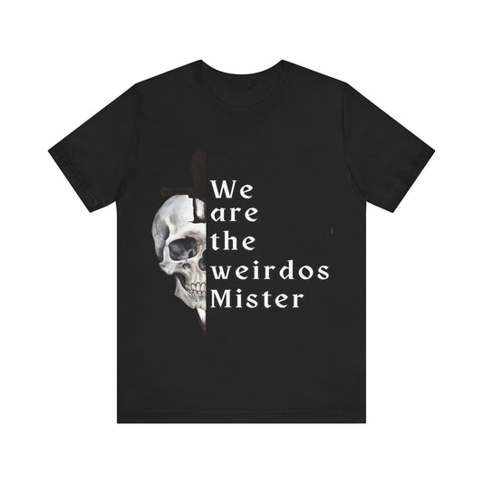 Skull Graphic Tee - Unisex Jersey Short Sleeve Shirt for Halloween, Occasions, Trendy Wear, Gift for Weirdos, Casual Style