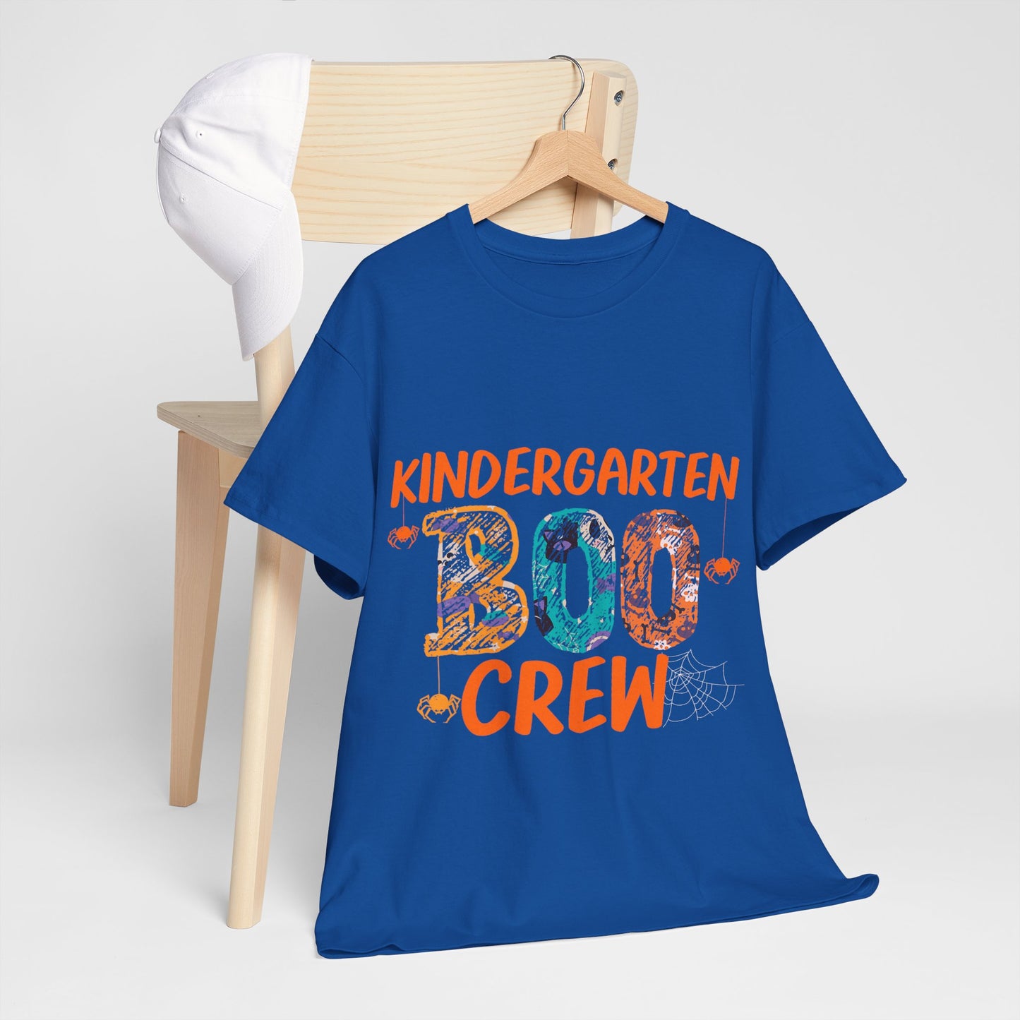 Kindergarten Boo Crew Tee, Unisex Cotton T-Shirt for Teachers, Class Parties, Halloween Costume, Fun School Spirit Wear, Gift for Kids