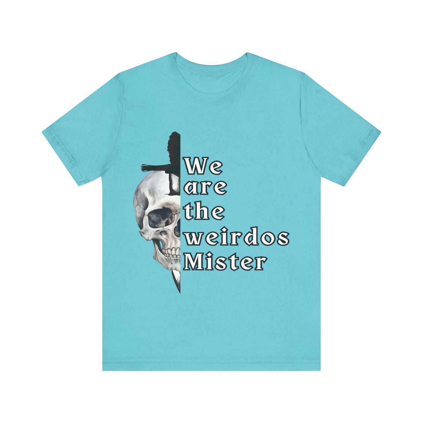 Skull Graphic Tee - Unisex Jersey Short Sleeve Shirt for Halloween, Occasions, Trendy Wear, Gift for Weirdos, Casual Style