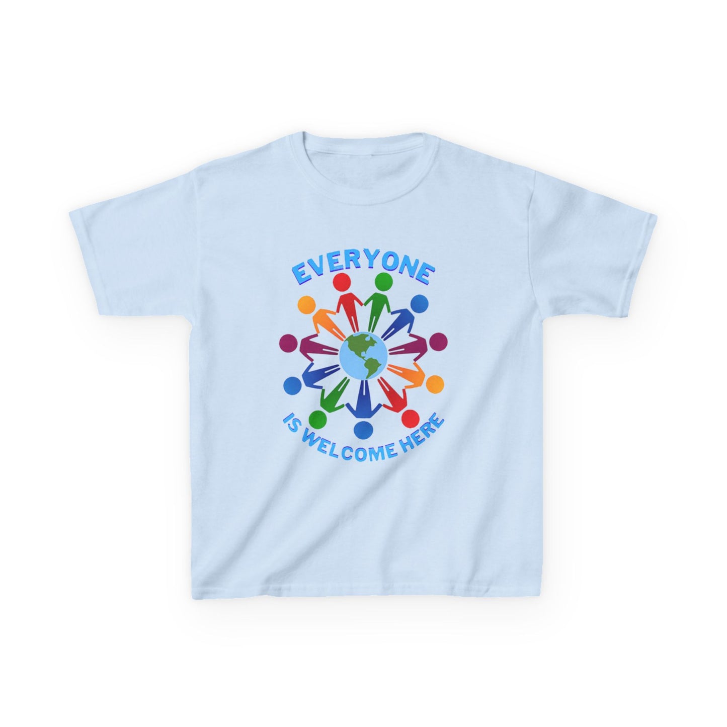 Inclusive Kids Tee - Everyone is Welcome Here, Rainbow T-Shirt, Kids Equality Wear, Unity Apparel, Diversity Gift, Positive Message Top