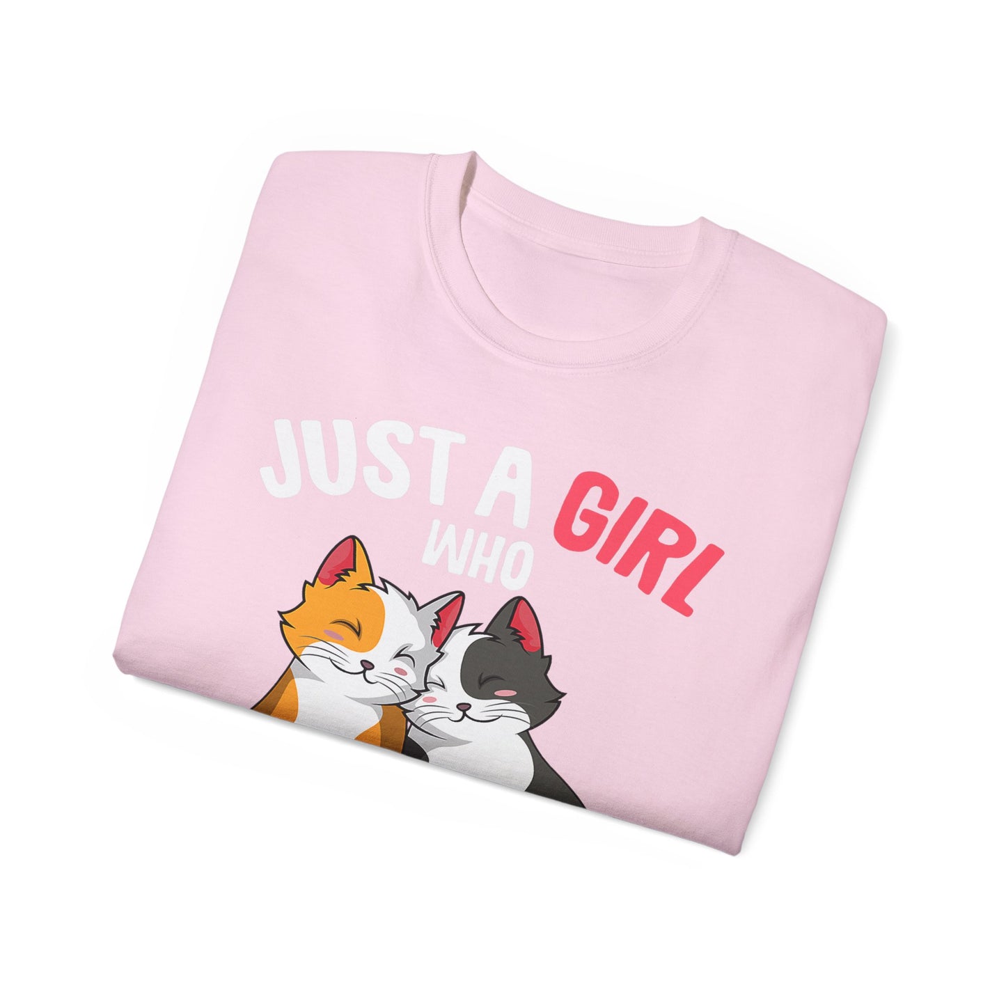 Cute Cat Girls Unisex Tee, Perfect for Cat Lovers, Gift for Her, Birthday Shirt, Animal Lover Tee