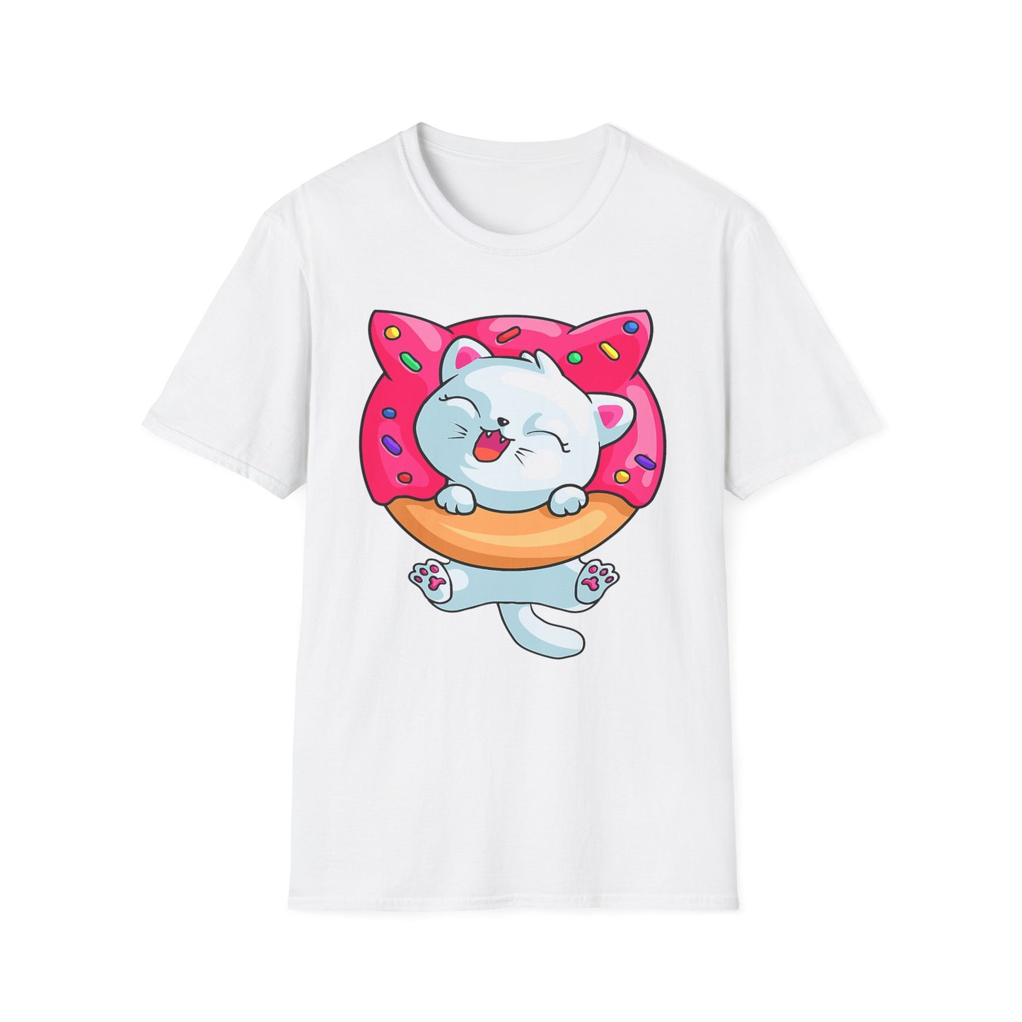 Cute Cat with Donut Unisex T-Shirt, Adorable Pet Lover Gift, Fun Summer Wear, Trendy Graphic Tee, Perfect for Birthdays, Casual Days, [...]