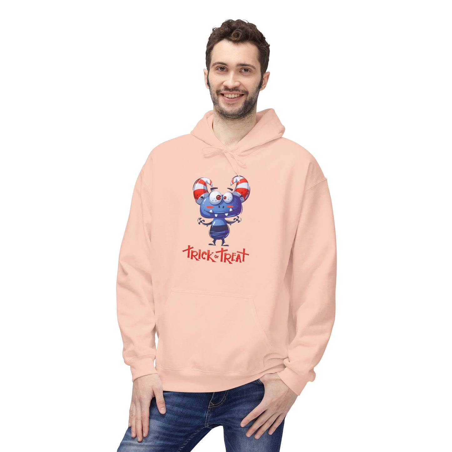 Halloween Trick or Treat Fleece Hoodie, Cozy Fall Sweatshirt, Perfect for Kids & Adults, Seasonal Wear, Halloween Costume Addition, [...]