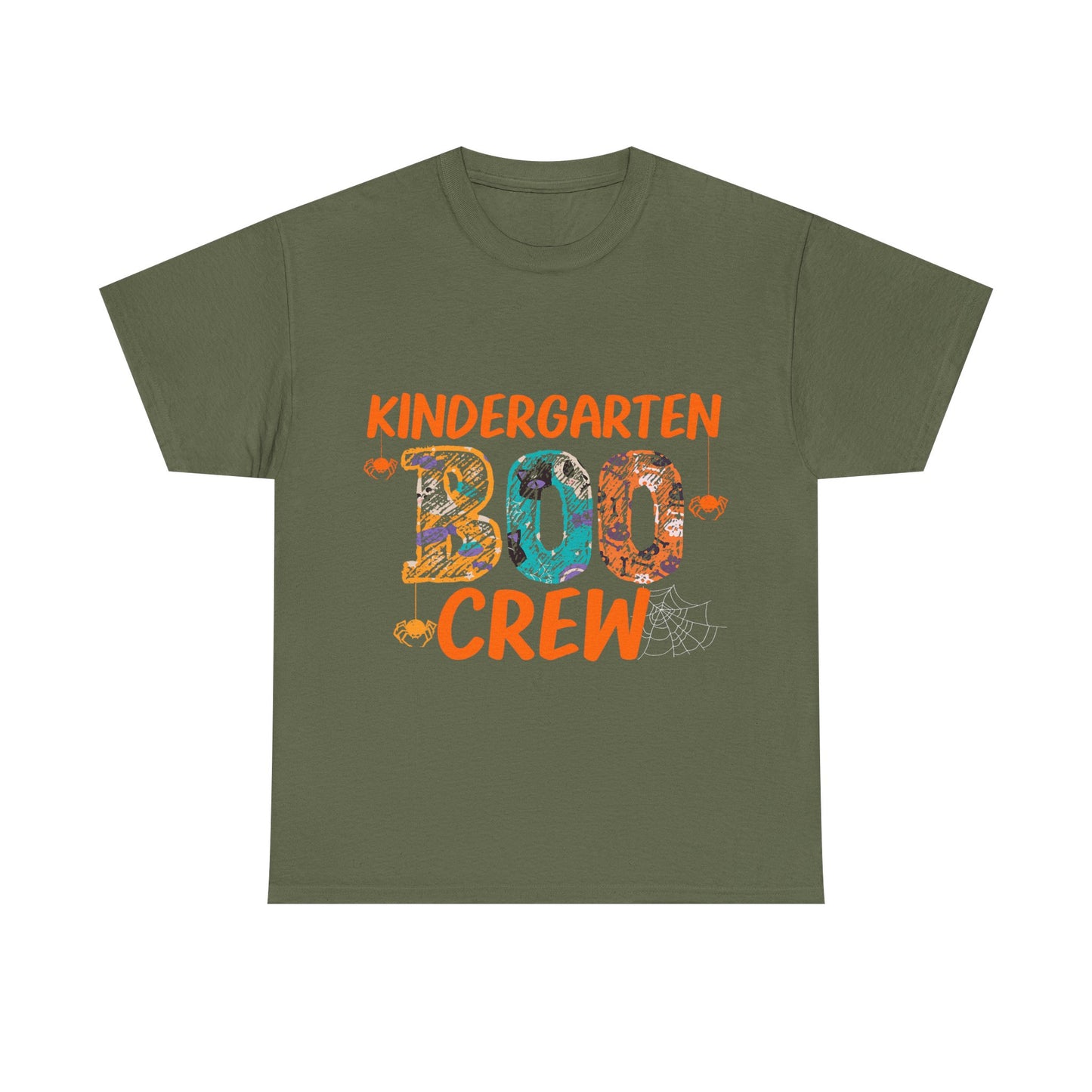 Kindergarten Boo Crew Tee, Unisex Cotton T-Shirt for Teachers, Class Parties, Halloween Costume, Fun School Spirit Wear, Gift for Kids