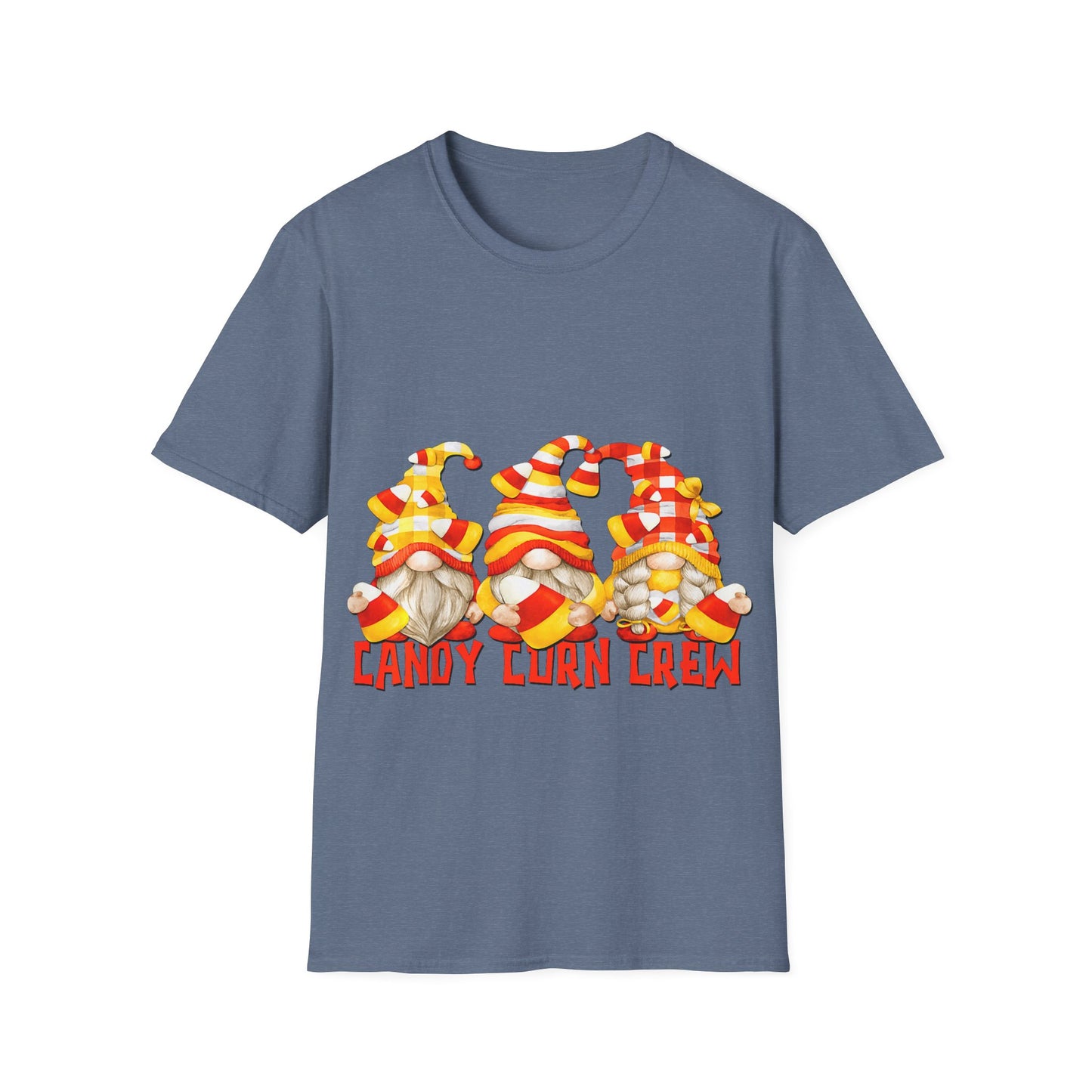Candy Corn Crew Unisex T-Shirt - Fall Fashion, Halloween Apparel, Thanksgiving Gatherings, Cozy Comfort, Seasonal Style
