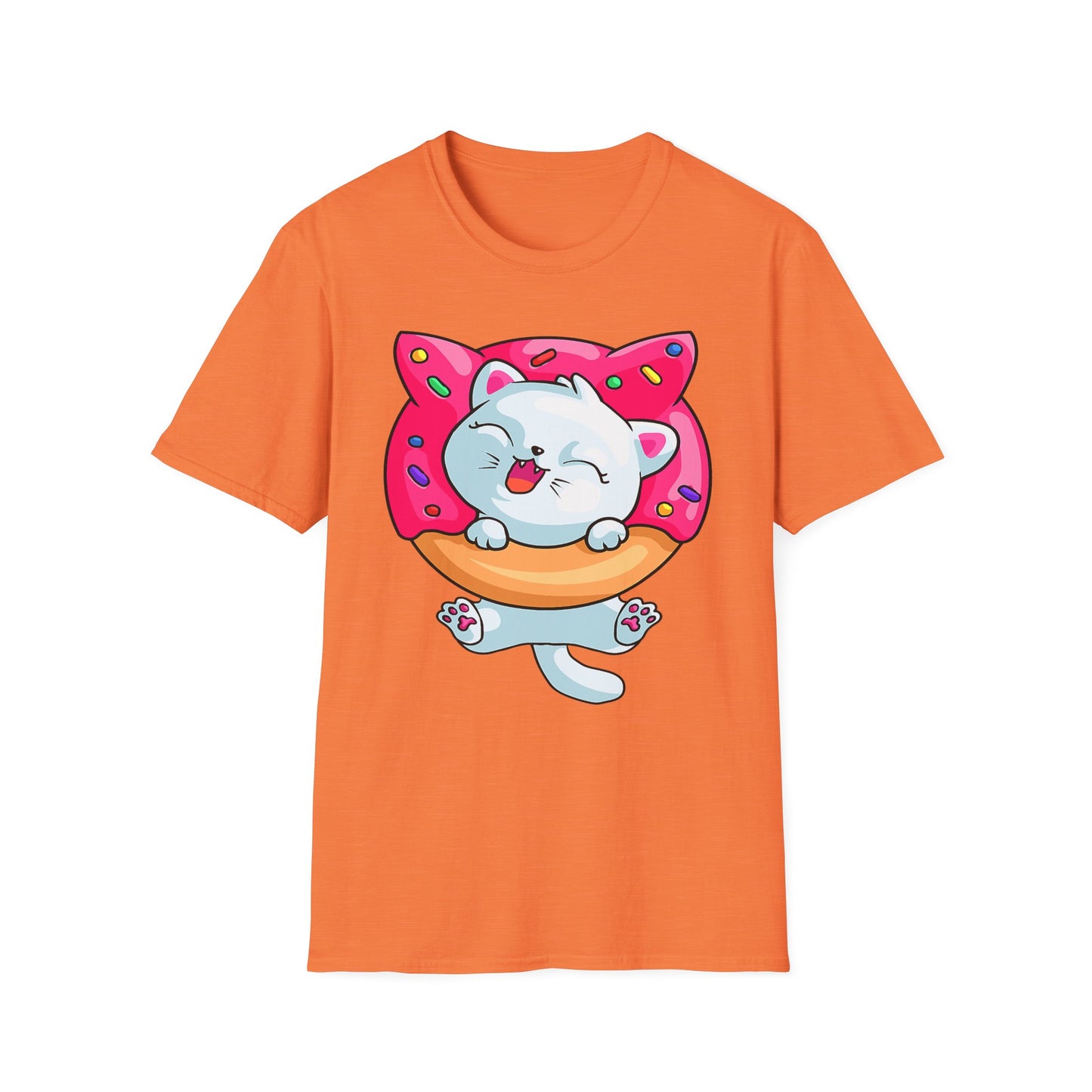 Cute Cat with Donut Unisex T-Shirt, Adorable Pet Lover Gift, Fun Summer Wear, Trendy Graphic Tee, Perfect for Birthdays, Casual Days, [...]