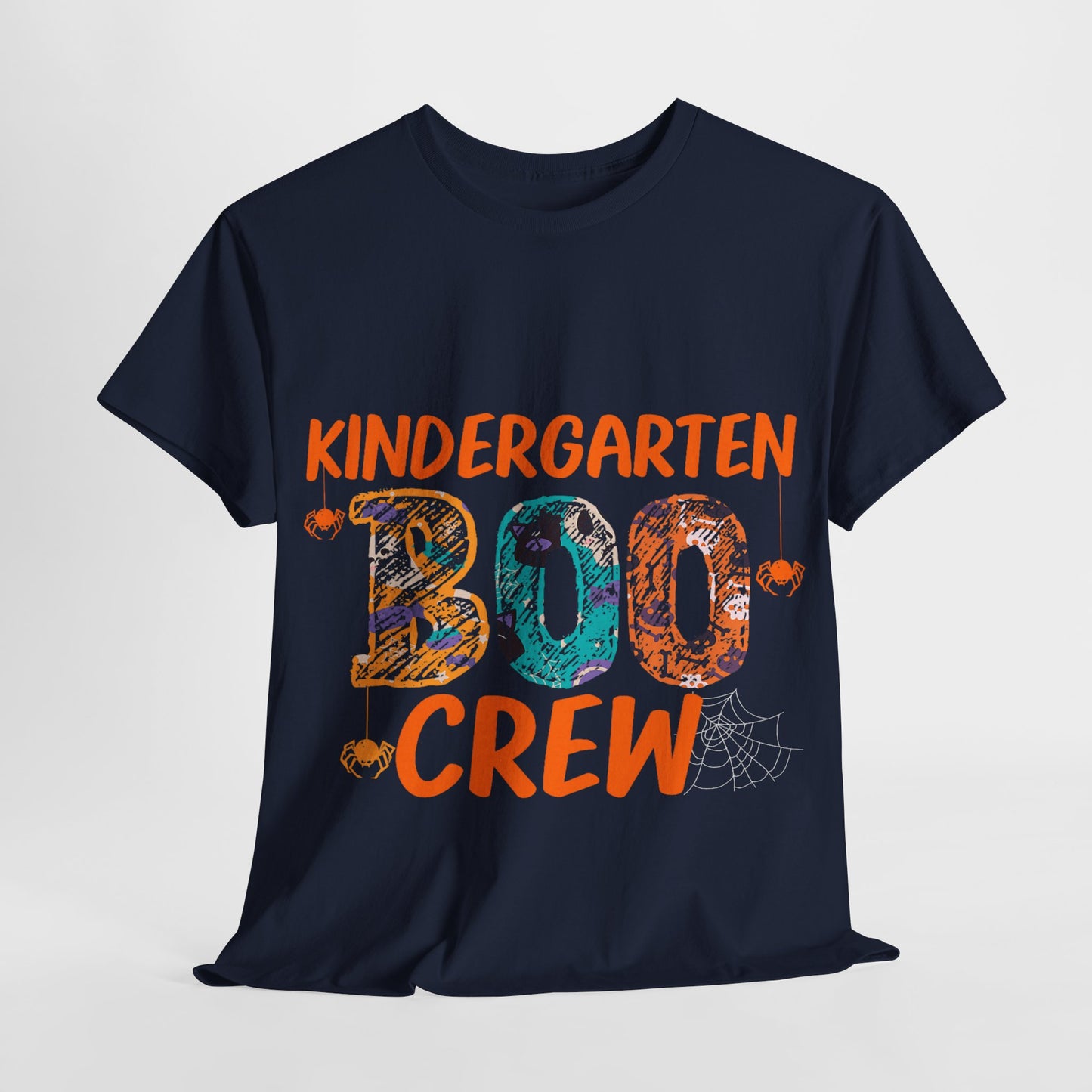 Kindergarten Boo Crew Tee, Unisex Cotton T-Shirt for Teachers, Class Parties, Halloween Costume, Fun School Spirit Wear, Gift for Kids