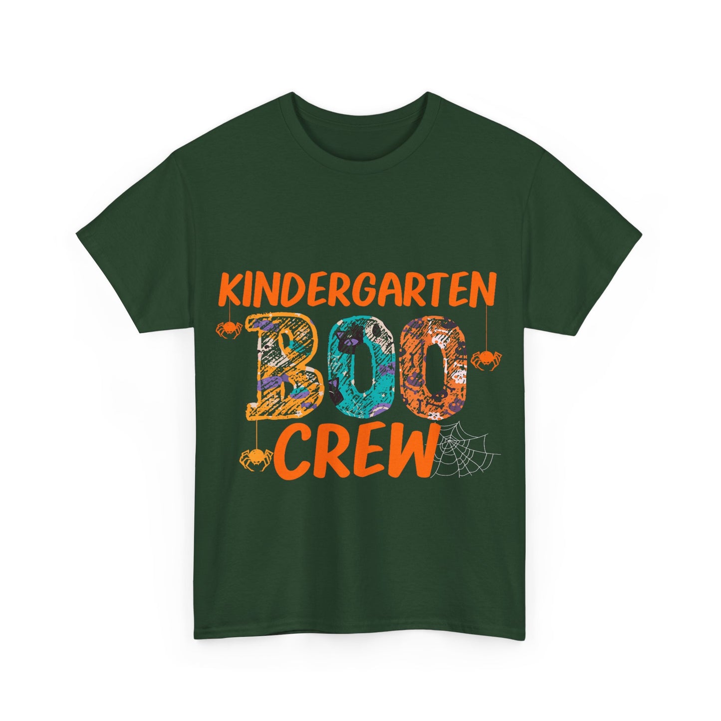 Kindergarten Boo Crew Tee, Unisex Cotton T-Shirt for Teachers, Class Parties, Halloween Costume, Fun School Spirit Wear, Gift for Kids