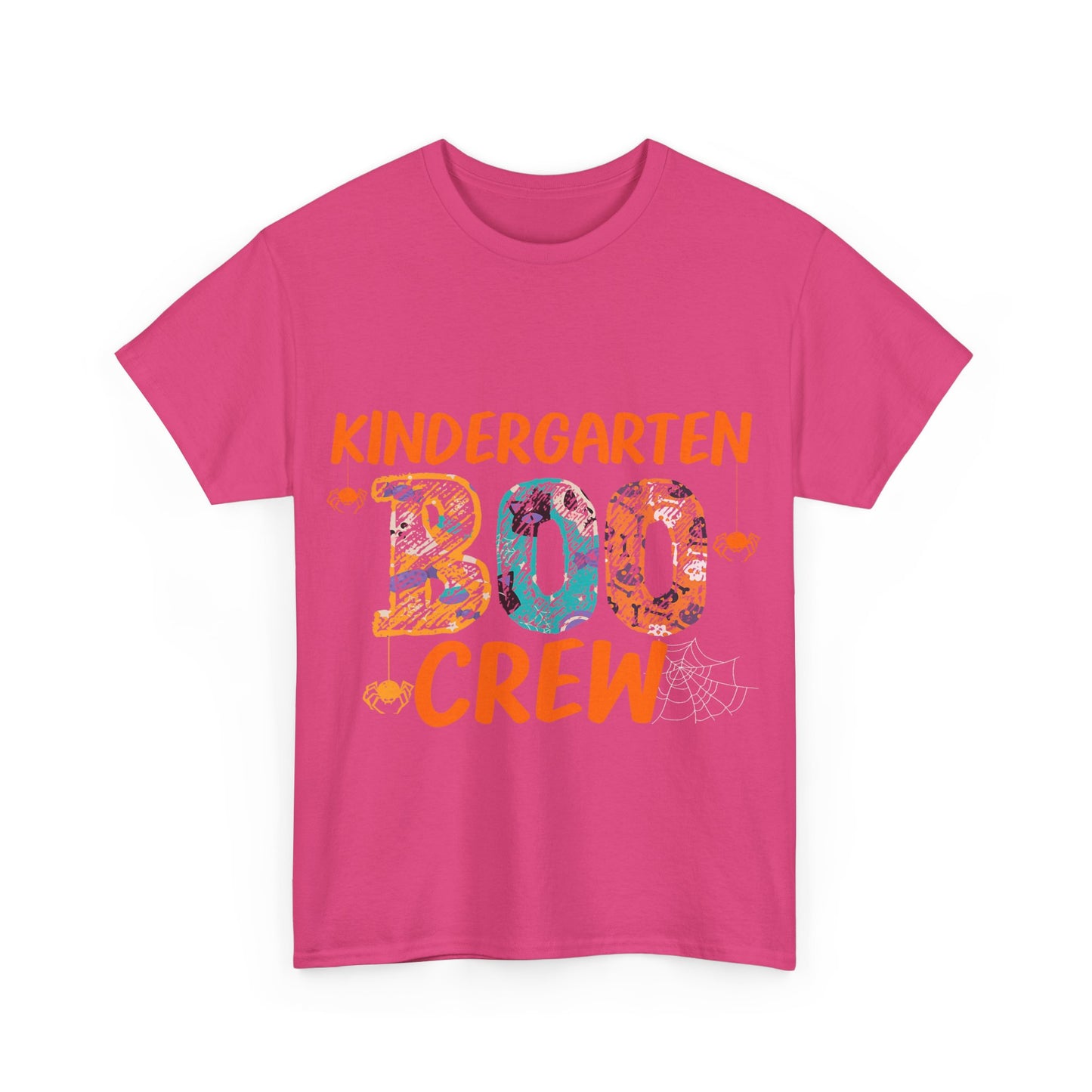 Kindergarten Boo Crew Tee, Unisex Cotton T-Shirt for Teachers, Class Parties, Halloween Costume, Fun School Spirit Wear, Gift for Kids