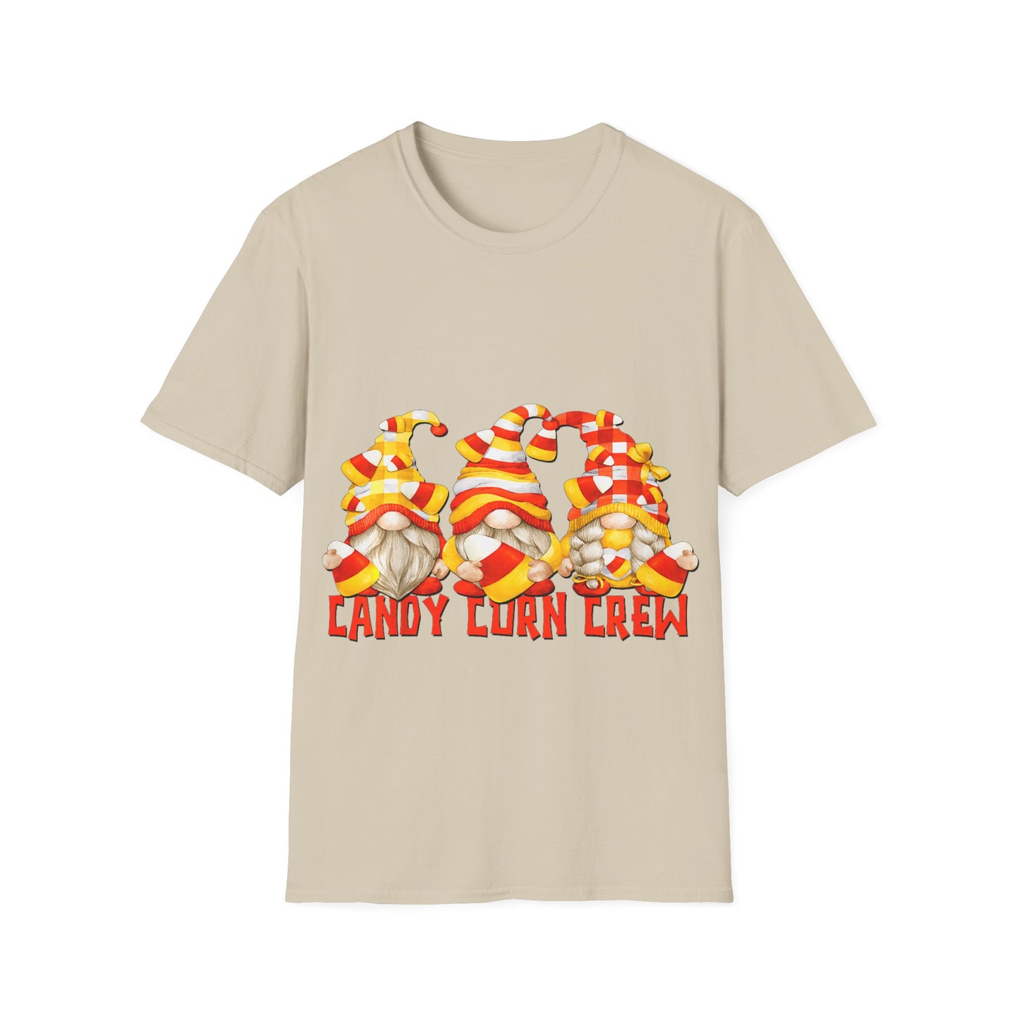 Candy Corn Crew Unisex T-Shirt - Fall Fashion, Halloween Apparel, Thanksgiving Gatherings, Cozy Comfort, Seasonal Style