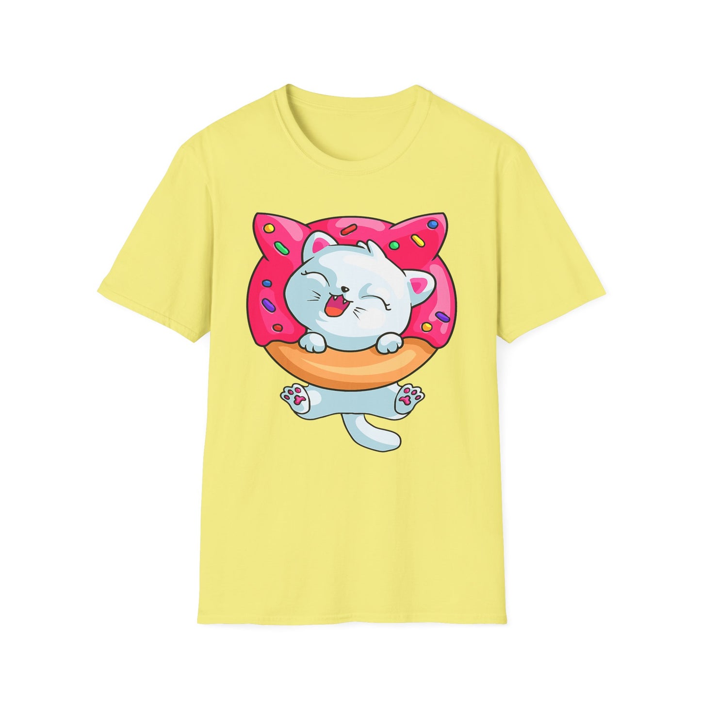 Cute Cat with Donut Unisex T-Shirt, Adorable Pet Lover Gift, Fun Summer Wear, Trendy Graphic Tee, Perfect for Birthdays, Casual Days, [...]