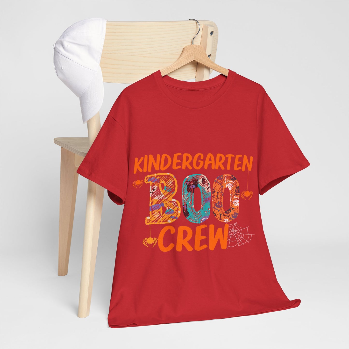 Kindergarten Boo Crew Tee, Unisex Cotton T-Shirt for Teachers, Class Parties, Halloween Costume, Fun School Spirit Wear, Gift for Kids