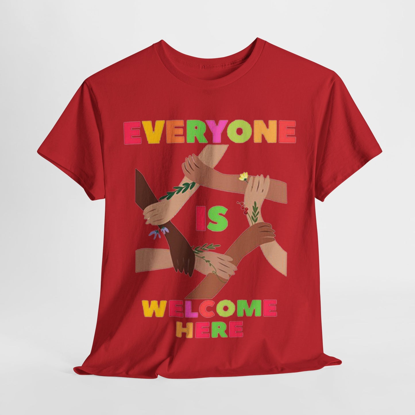 Inclusive Message Unisex Heavy Cotton Tee, Equality Shirt, Diversity Tee, Gift for Friends, Community Wear, Pride Apparel