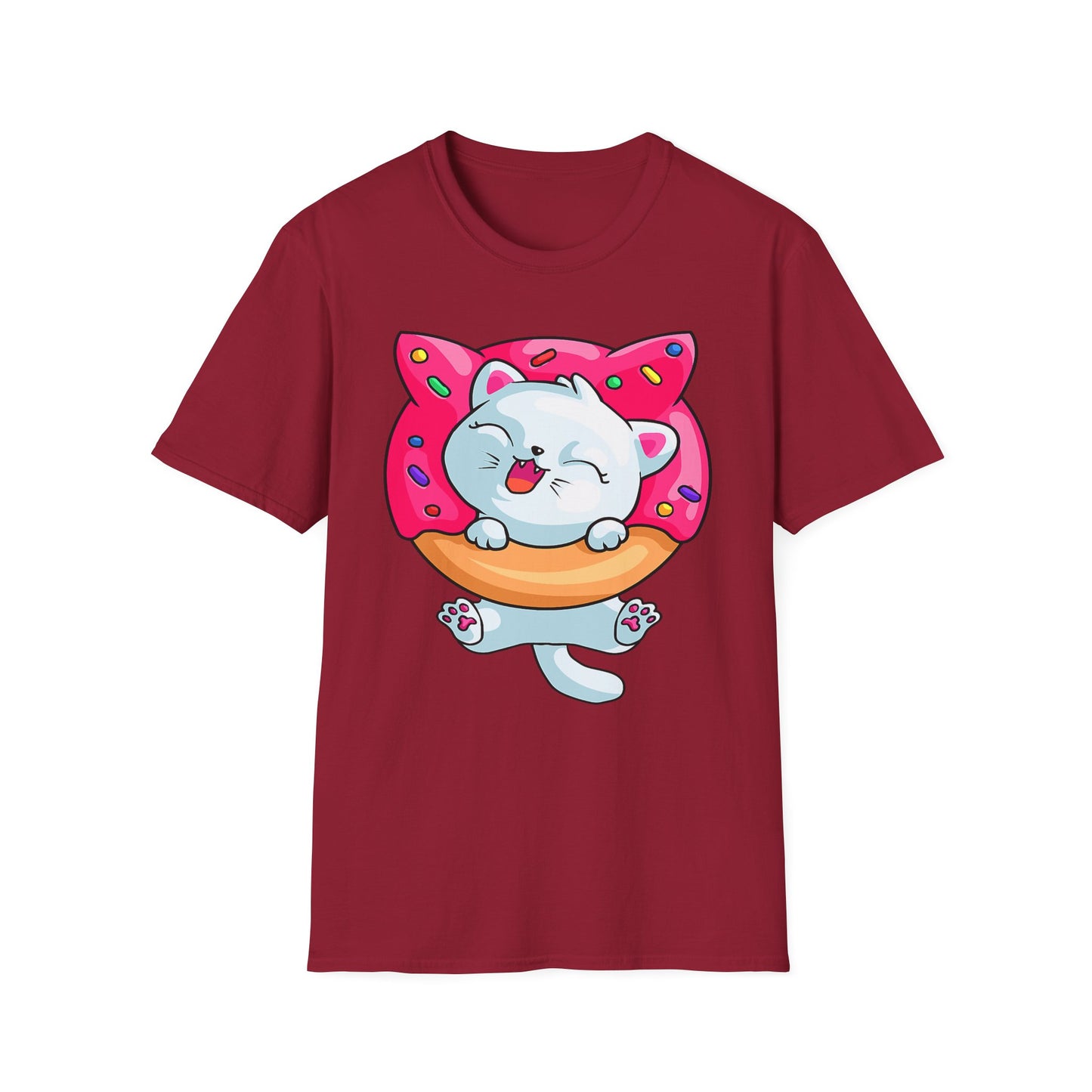 Cute Cat with Donut Unisex T-Shirt, Adorable Pet Lover Gift, Fun Summer Wear, Trendy Graphic Tee, Perfect for Birthdays, Casual Days, [...]