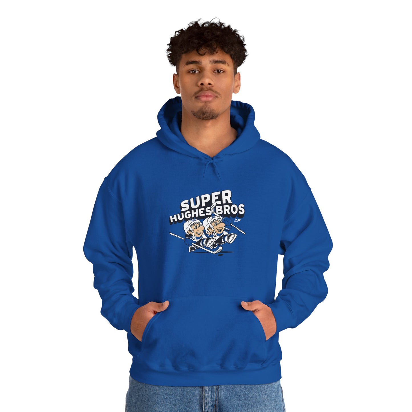 Super Hughes Bros Hoodie, Cozy Unisex Sweatshirt for Gamers, Fun Gift for Birthdays and Holidays, Relaxed Casual Wear