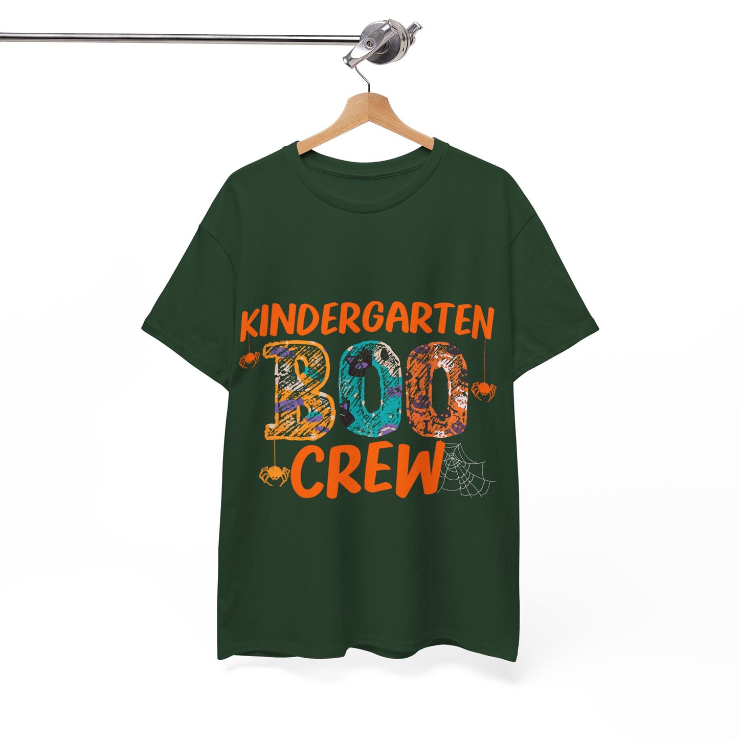 Kindergarten Boo Crew Tee, Unisex Cotton T-Shirt for Teachers, Class Parties, Halloween Costume, Fun School Spirit Wear, Gift for Kids