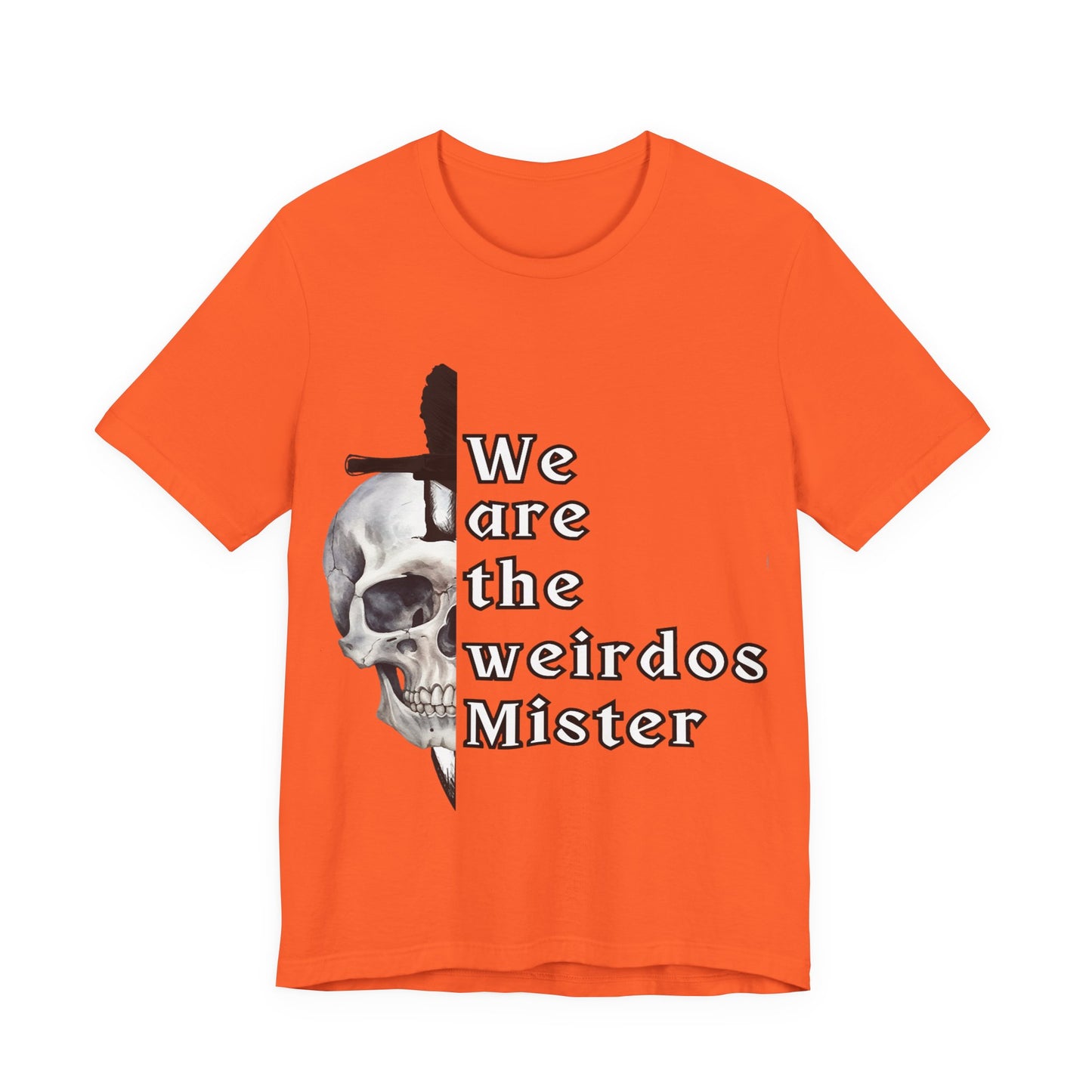 Skull Graphic Tee - Unisex Jersey Short Sleeve Shirt for Halloween, Occasions, Trendy Wear, Gift for Weirdos, Casual Style