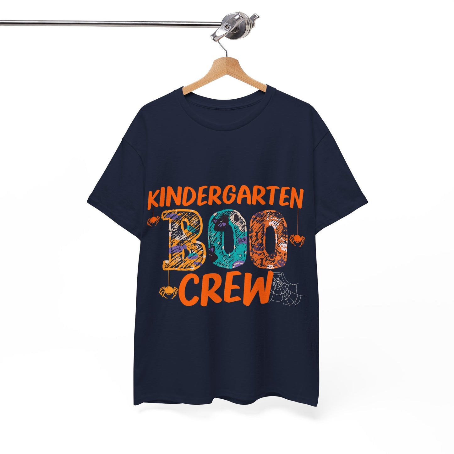 Kindergarten Boo Crew Tee, Unisex Cotton T-Shirt for Teachers, Class Parties, Halloween Costume, Fun School Spirit Wear, Gift for Kids
