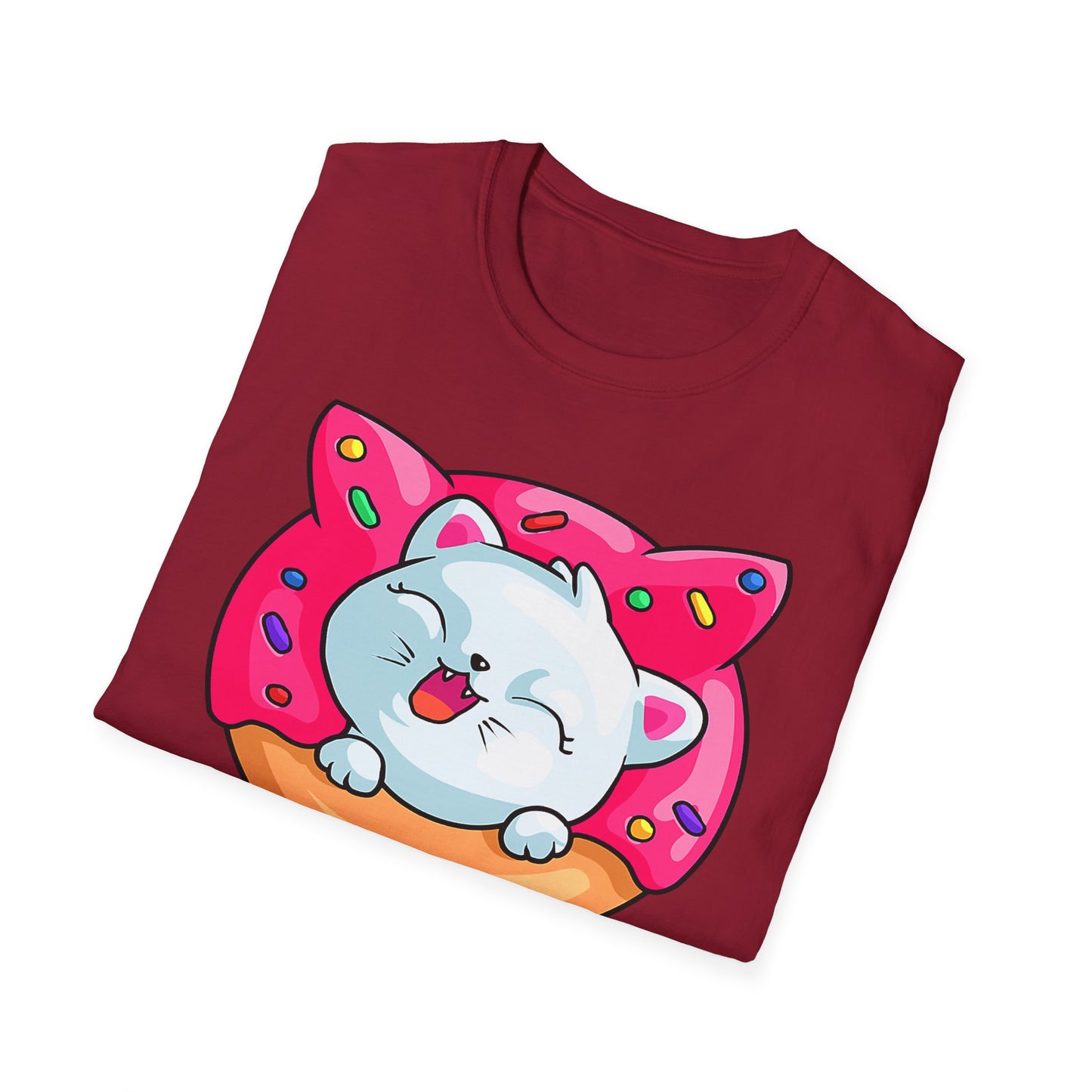 Cute Cat with Donut Unisex T-Shirt, Adorable Pet Lover Gift, Fun Summer Wear, Trendy Graphic Tee, Perfect for Birthdays, Casual Days, [...]