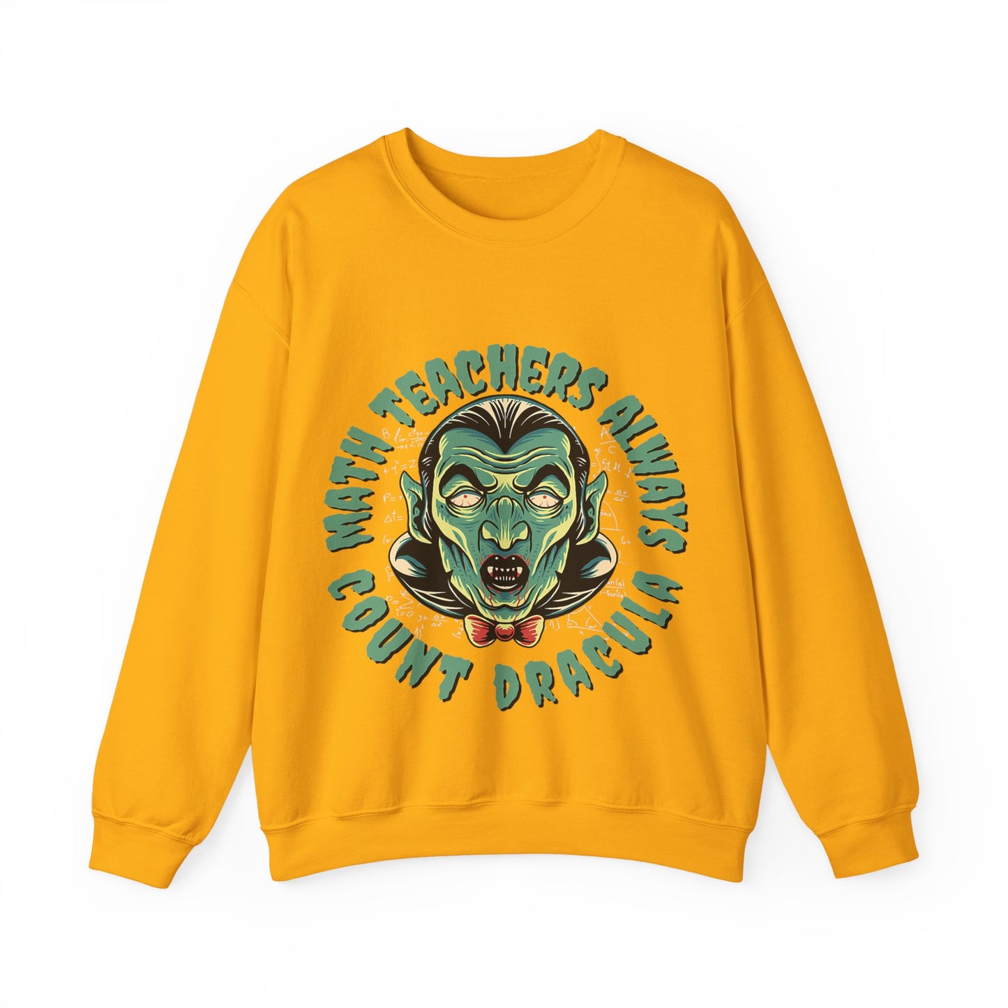 Halloween Count Dracula Sweatshirt, Unisex Crewneck for Teachers, Spooky Gift Idea, Fall Fashion, Halloween Costume