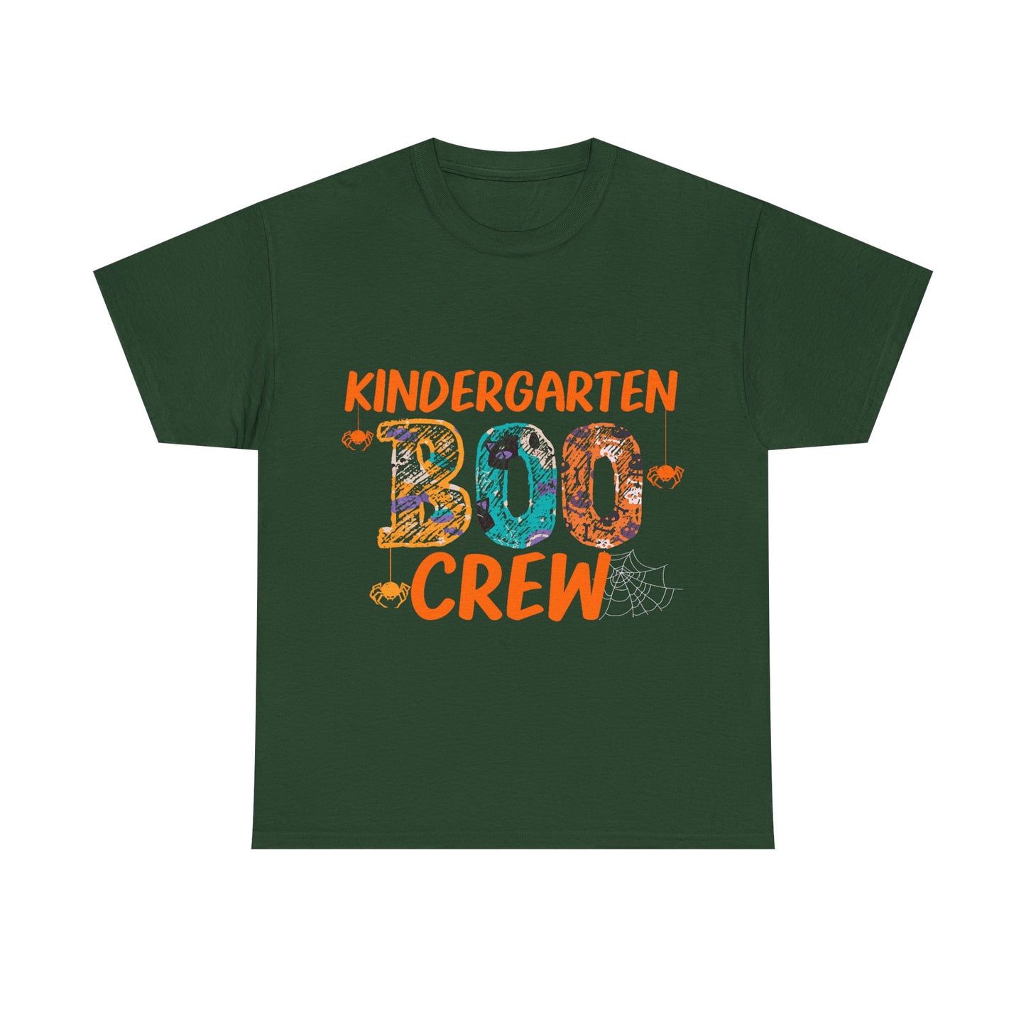 Kindergarten Boo Crew Tee, Unisex Cotton T-Shirt for Teachers, Class Parties, Halloween Costume, Fun School Spirit Wear, Gift for Kids