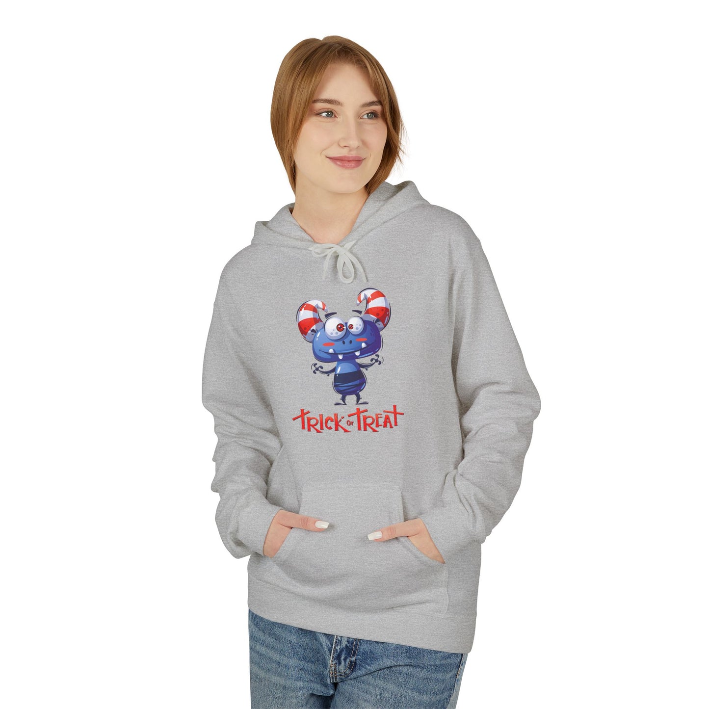 Halloween Trick or Treat Fleece Hoodie, Cozy Fall Sweatshirt, Perfect for Kids & Adults, Seasonal Wear, Halloween Costume Addition, [...]