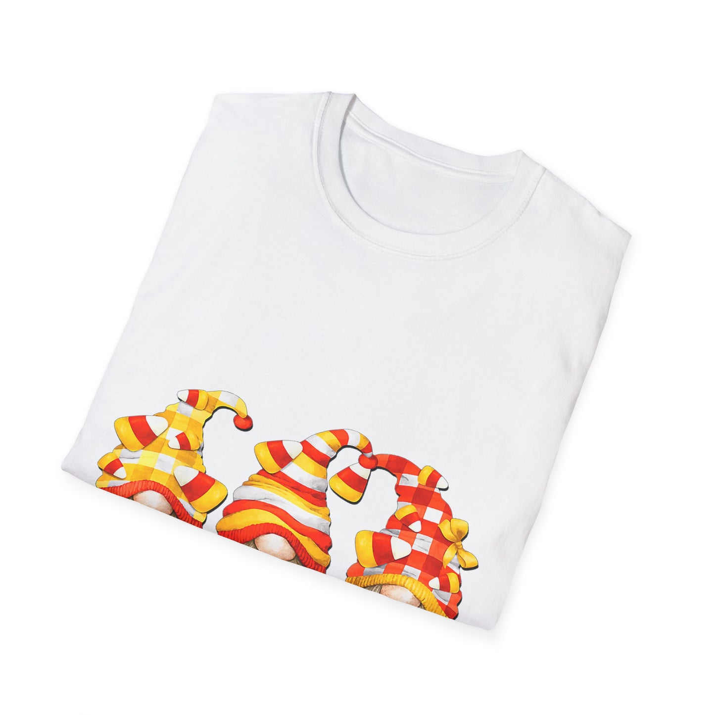 Candy Corn Crew Unisex T-Shirt - Fall Fashion, Halloween Apparel, Thanksgiving Gatherings, Cozy Comfort, Seasonal Style