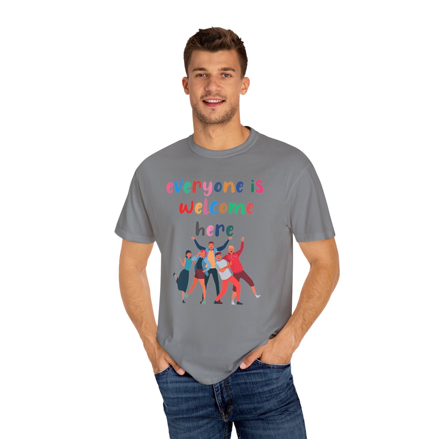 Inclusive Welcoming T-Shirt, Unisex Graphic Tee, Rainbow Pride Shirt, LGBTQ+ Apparel, Equality Fashion, Casual Summer Top