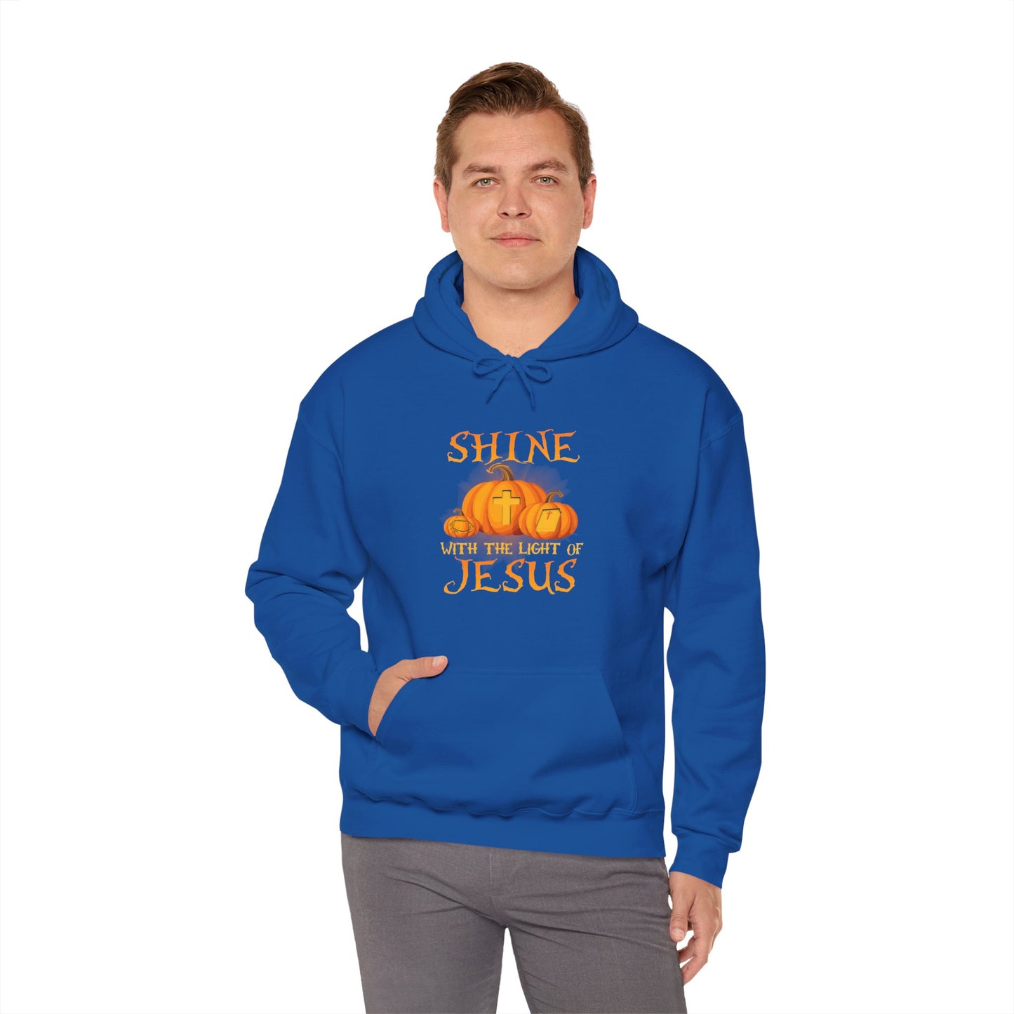 Shine in Jesus Pumpkin Sweatshirt | Fall Apparel, Christian Gift, Unisex Hoodie, Autumn Fashion, Thanksgiving Sweatshirt