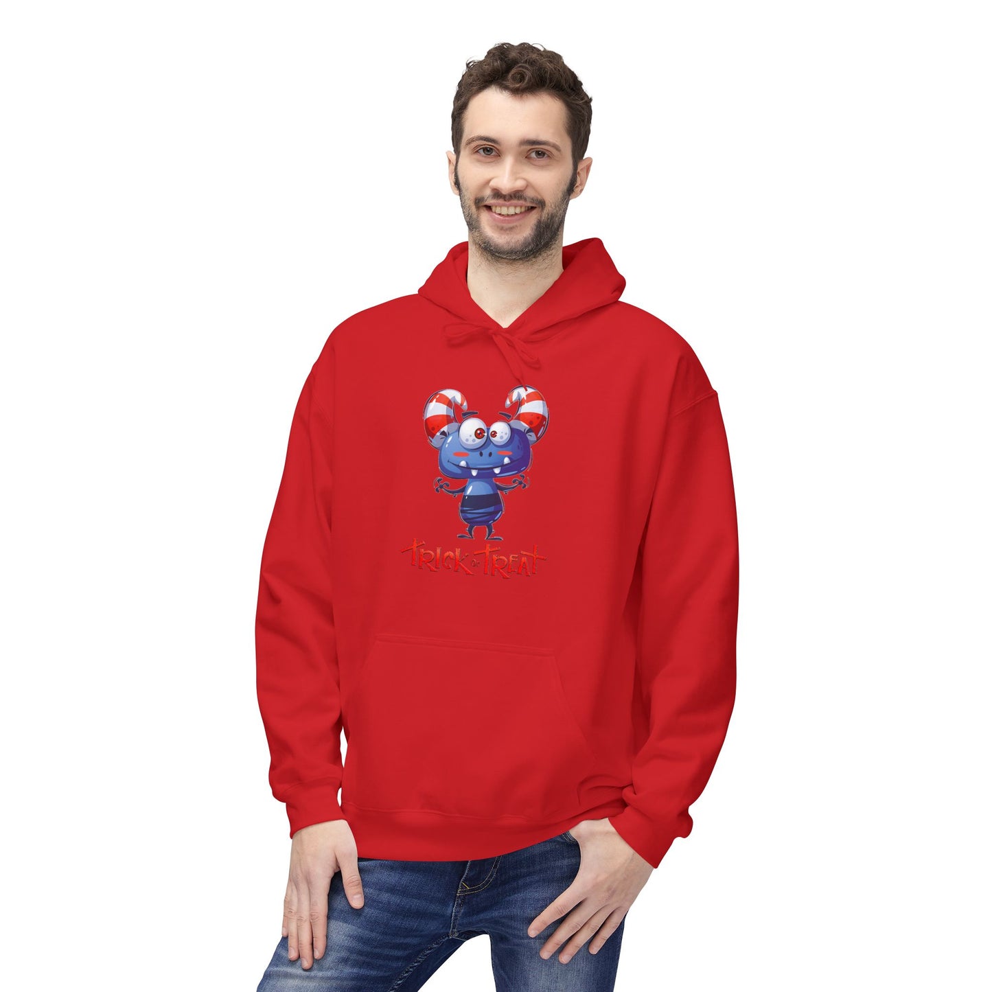 Halloween Trick or Treat Fleece Hoodie, Cozy Fall Sweatshirt, Perfect for Kids & Adults, Seasonal Wear, Halloween Costume Addition, [...]
