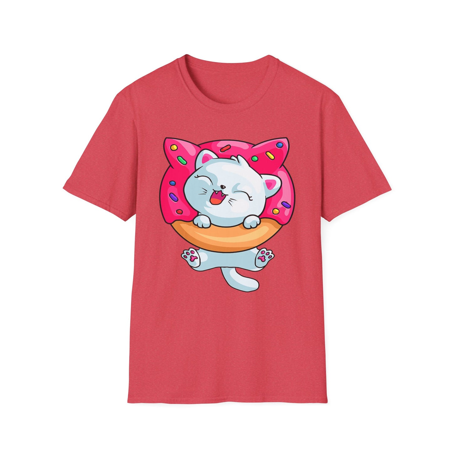 Cute Cat with Donut Unisex T-Shirt, Adorable Pet Lover Gift, Fun Summer Wear, Trendy Graphic Tee, Perfect for Birthdays, Casual Days, [...]