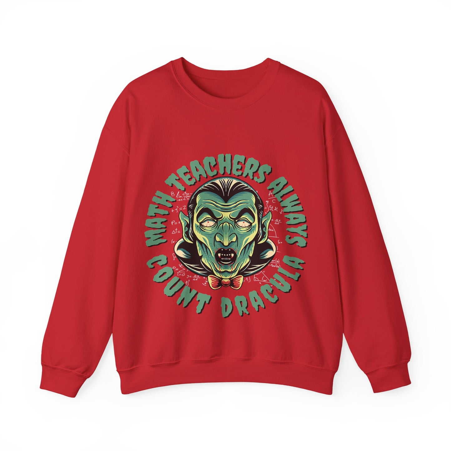 Halloween Count Dracula Sweatshirt, Unisex Crewneck for Teachers, Spooky Gift Idea, Fall Fashion, Halloween Costume