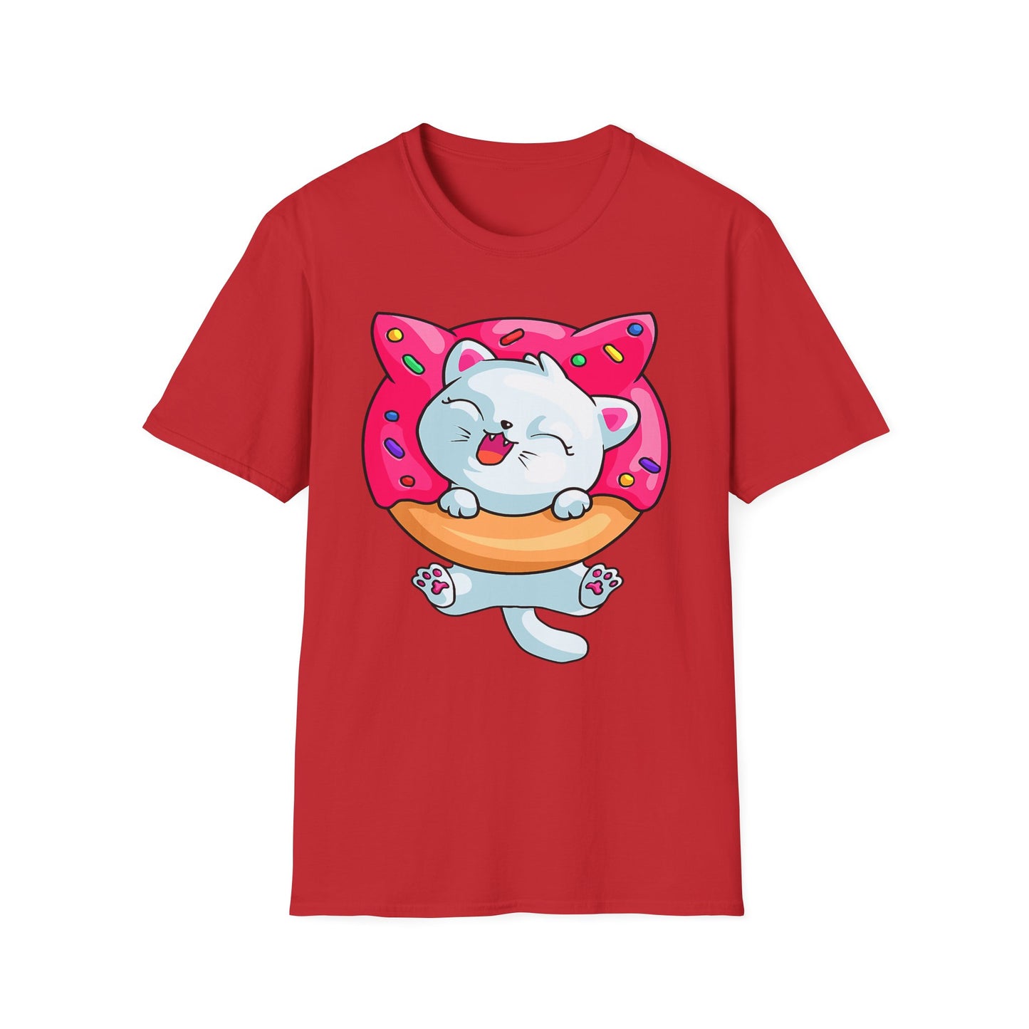 Cute Cat with Donut Unisex T-Shirt, Adorable Pet Lover Gift, Fun Summer Wear, Trendy Graphic Tee, Perfect for Birthdays, Casual Days, [...]