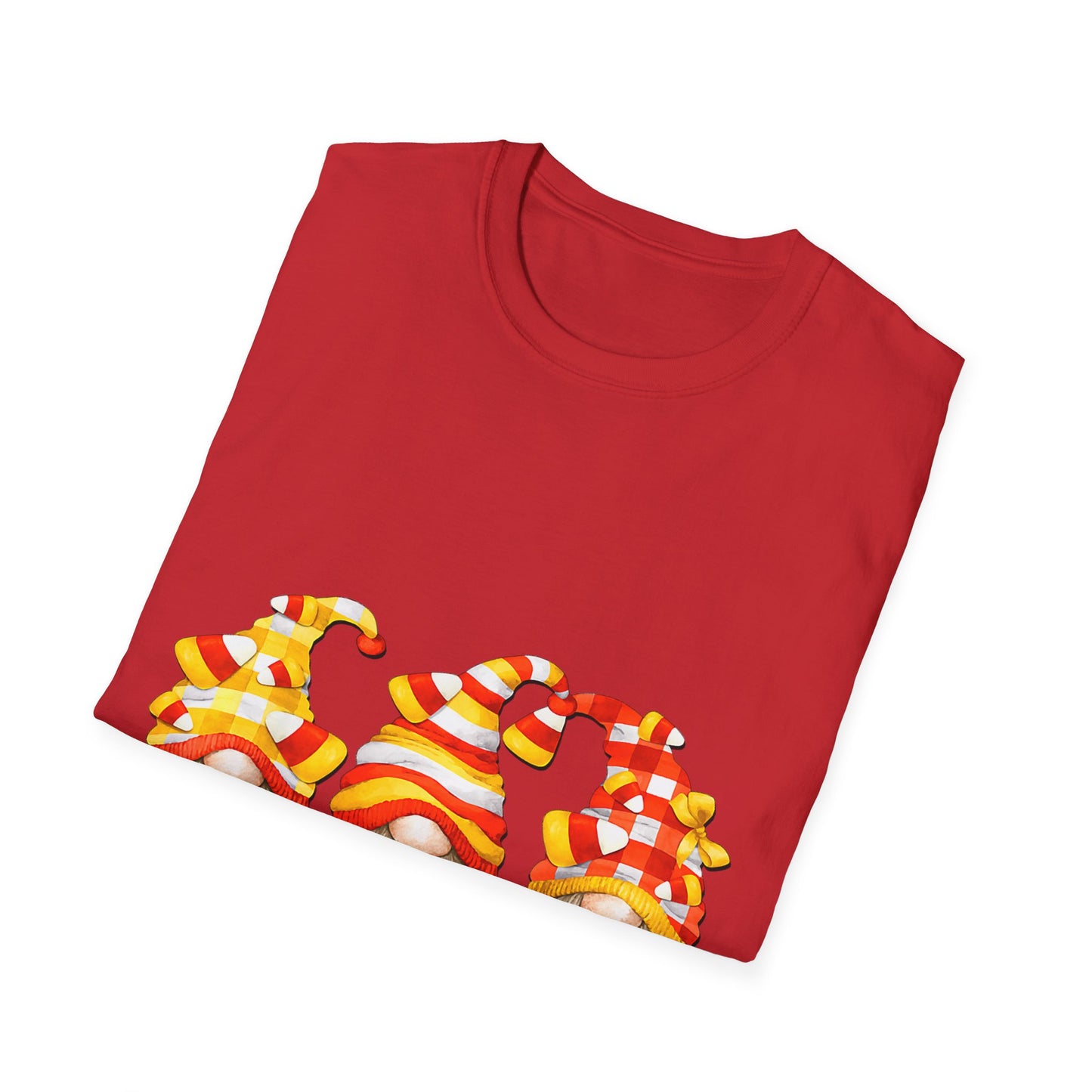 Candy Corn Crew Unisex T-Shirt - Fall Fashion, Halloween Apparel, Thanksgiving Gatherings, Cozy Comfort, Seasonal Style