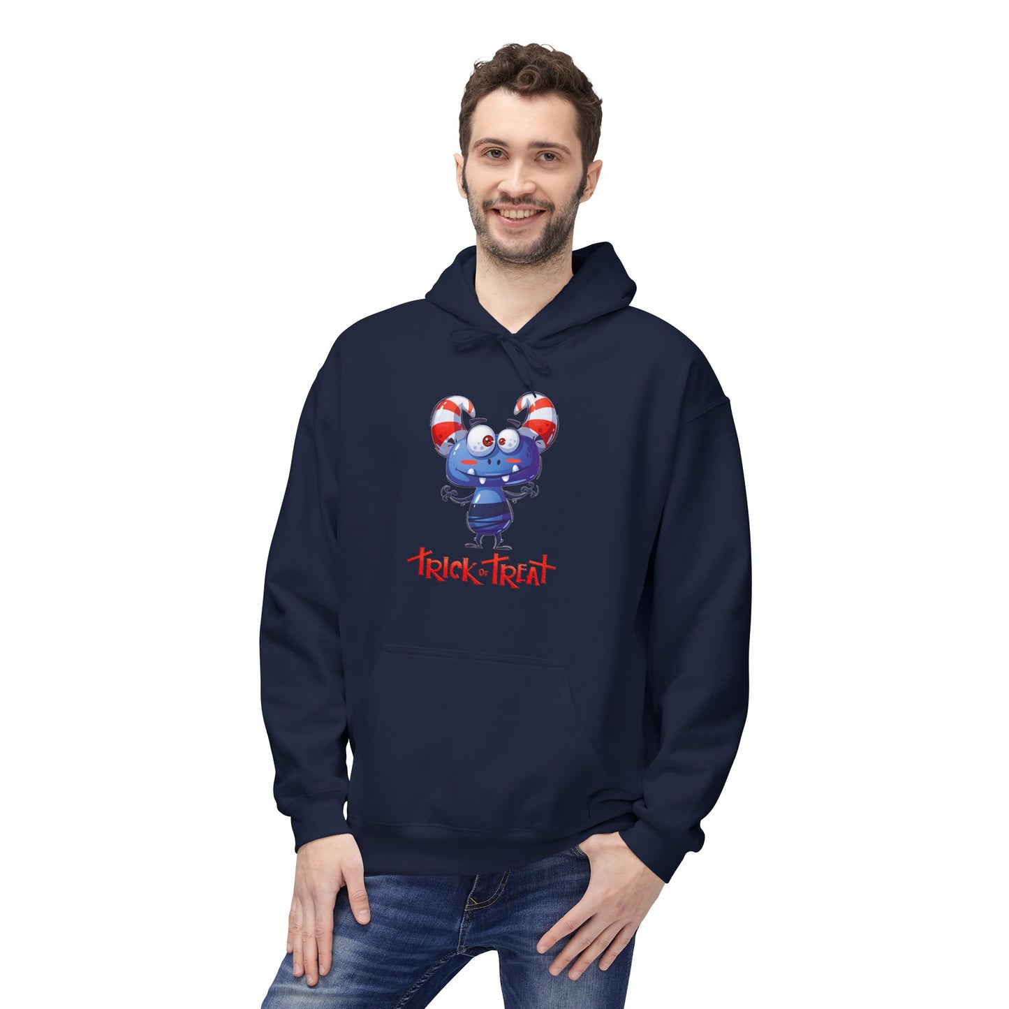 Halloween Trick or Treat Fleece Hoodie, Cozy Fall Sweatshirt, Perfect for Kids & Adults, Seasonal Wear, Halloween Costume Addition, [...]