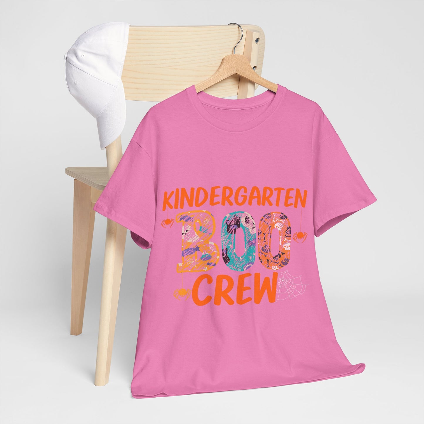 Kindergarten Boo Crew Tee, Unisex Cotton T-Shirt for Teachers, Class Parties, Halloween Costume, Fun School Spirit Wear, Gift for Kids