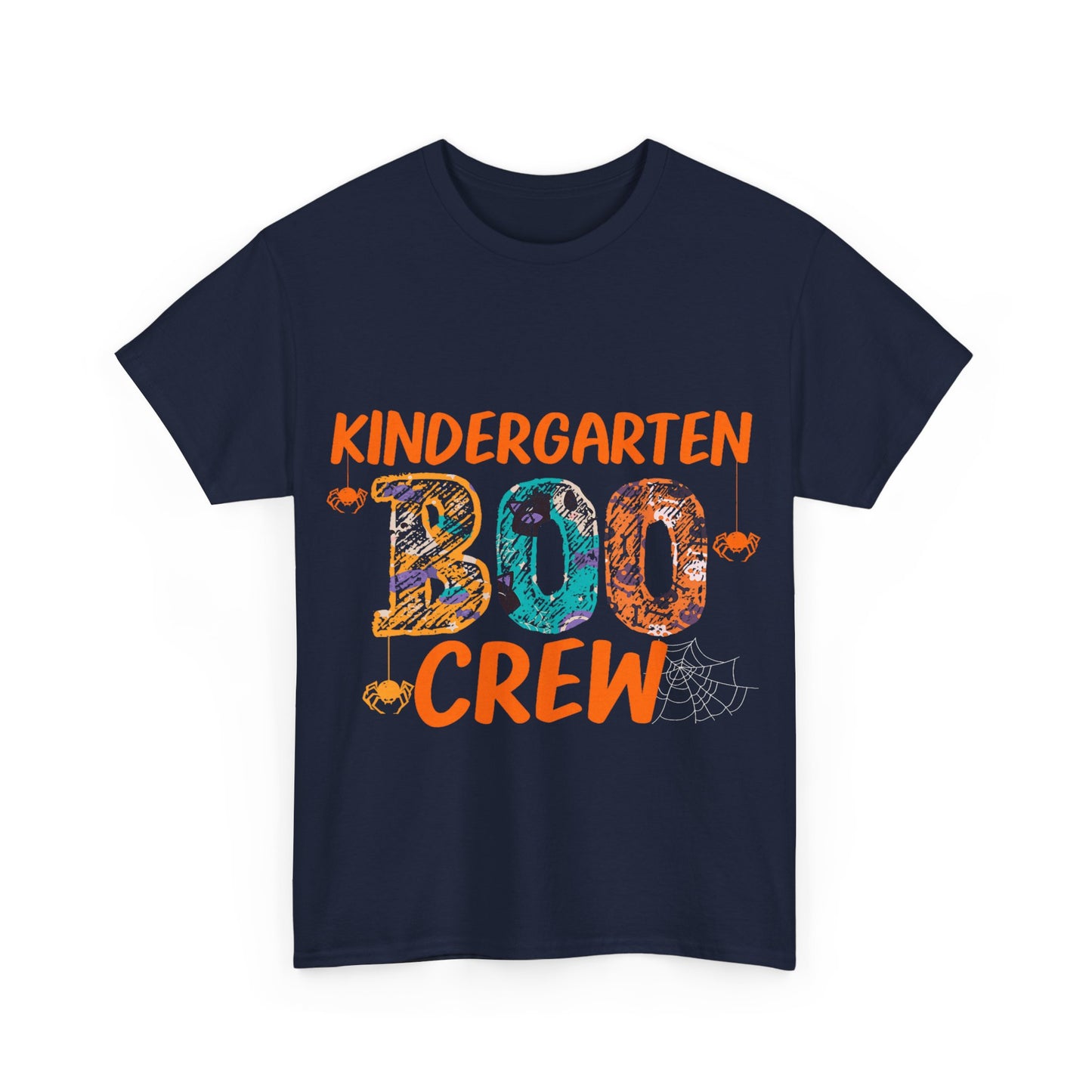 Kindergarten Boo Crew Tee, Unisex Cotton T-Shirt for Teachers, Class Parties, Halloween Costume, Fun School Spirit Wear, Gift for Kids