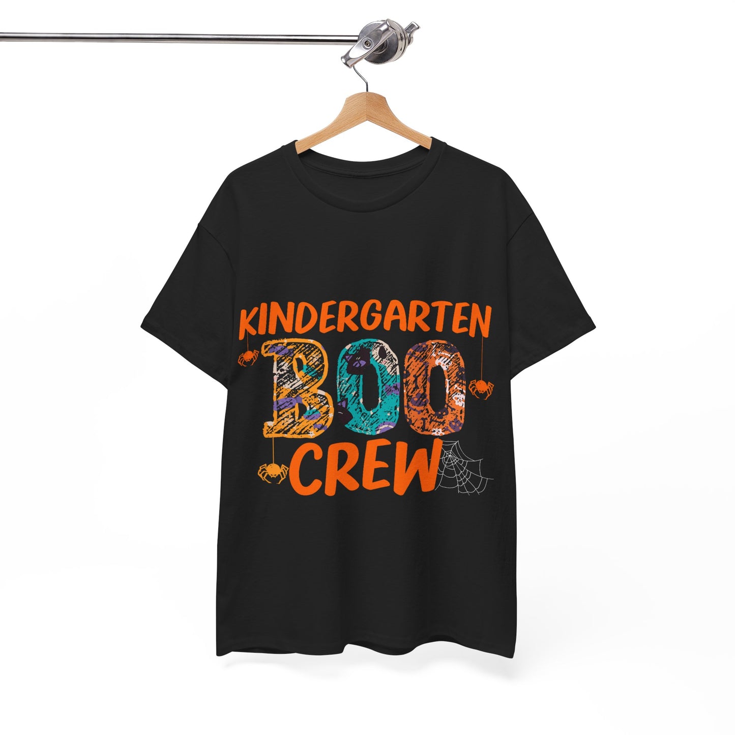 Kindergarten Boo Crew Tee, Unisex Cotton T-Shirt for Teachers, Class Parties, Halloween Costume, Fun School Spirit Wear, Gift for Kids