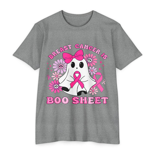 Breast Cancer Awareness Ghost T-Shirt, Unisex Tee, Halloween Shirt, Supportive Apparel, Fundraiser Gear, Boo Sheet Shirt