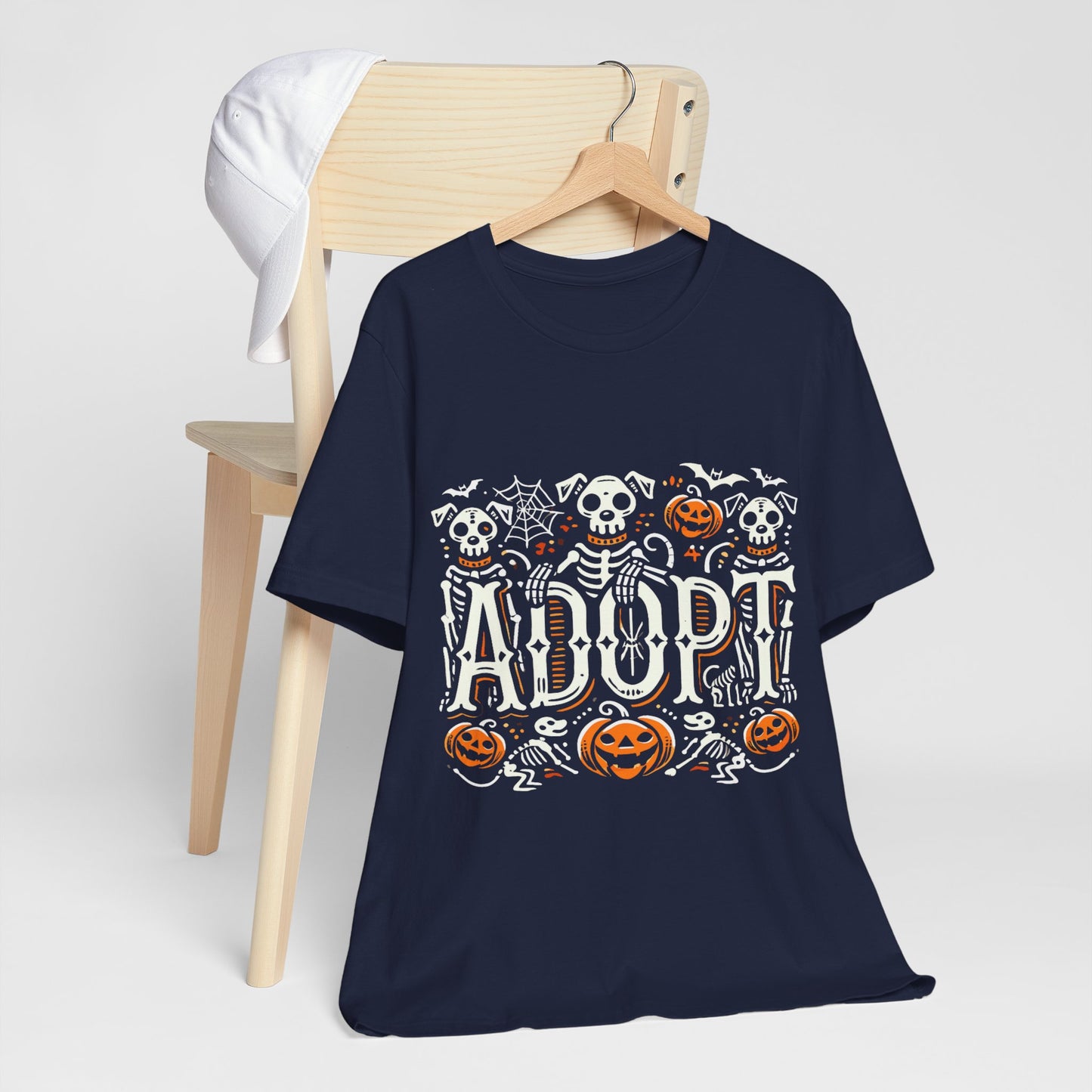 Pumpkin-Themed Adoption Awareness Tee, Perfect for Halloween, Dog Lovers, Pet Advocates, Animal Rescue Fundraisers, Fall Celebrations